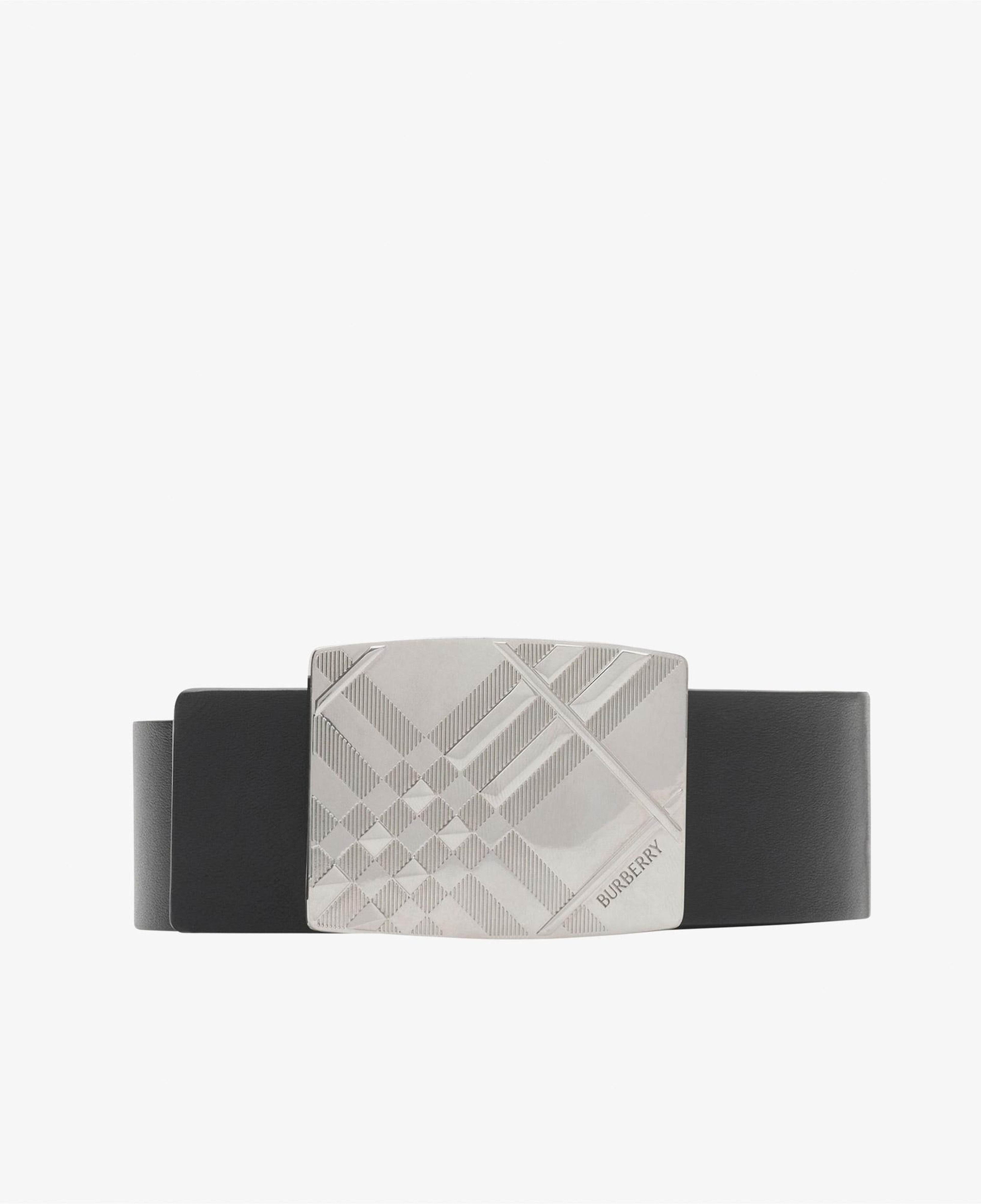Burberry Check Engraved 35Mm Erkek Siyah Kemer