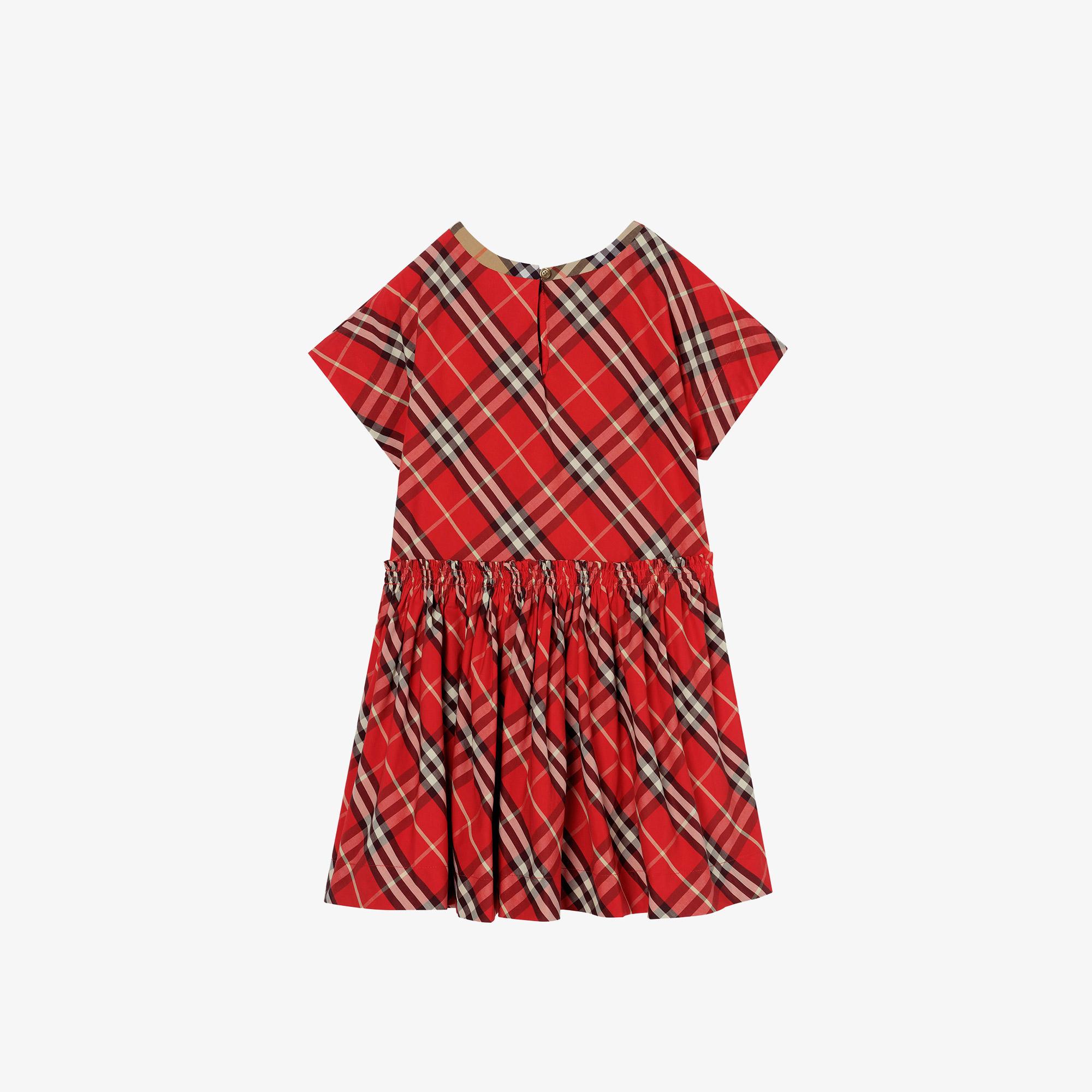 Burberry Deborah Çocuk Kırmızı Elbise