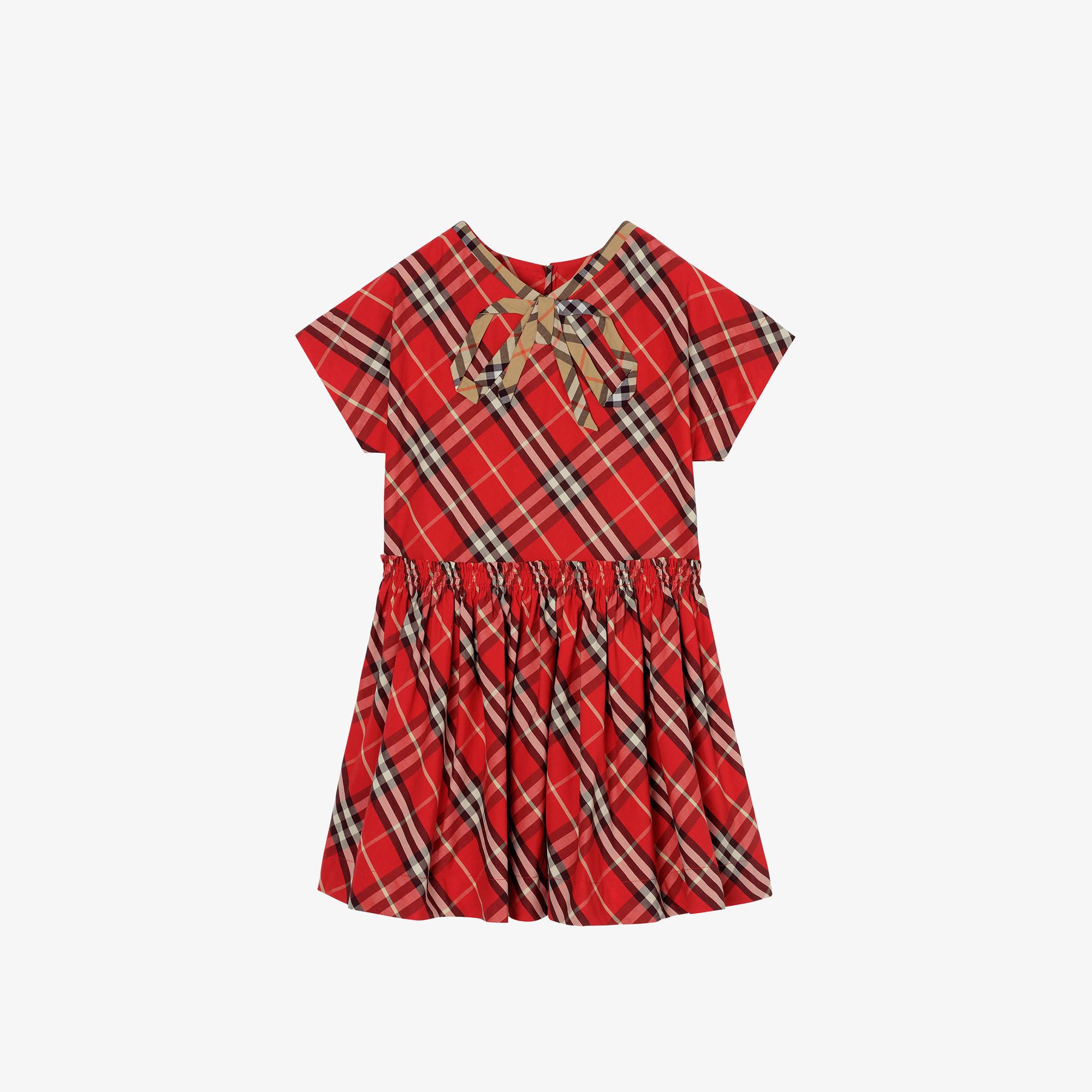 Burberry Deborah Çocuk Kırmızı Elbise