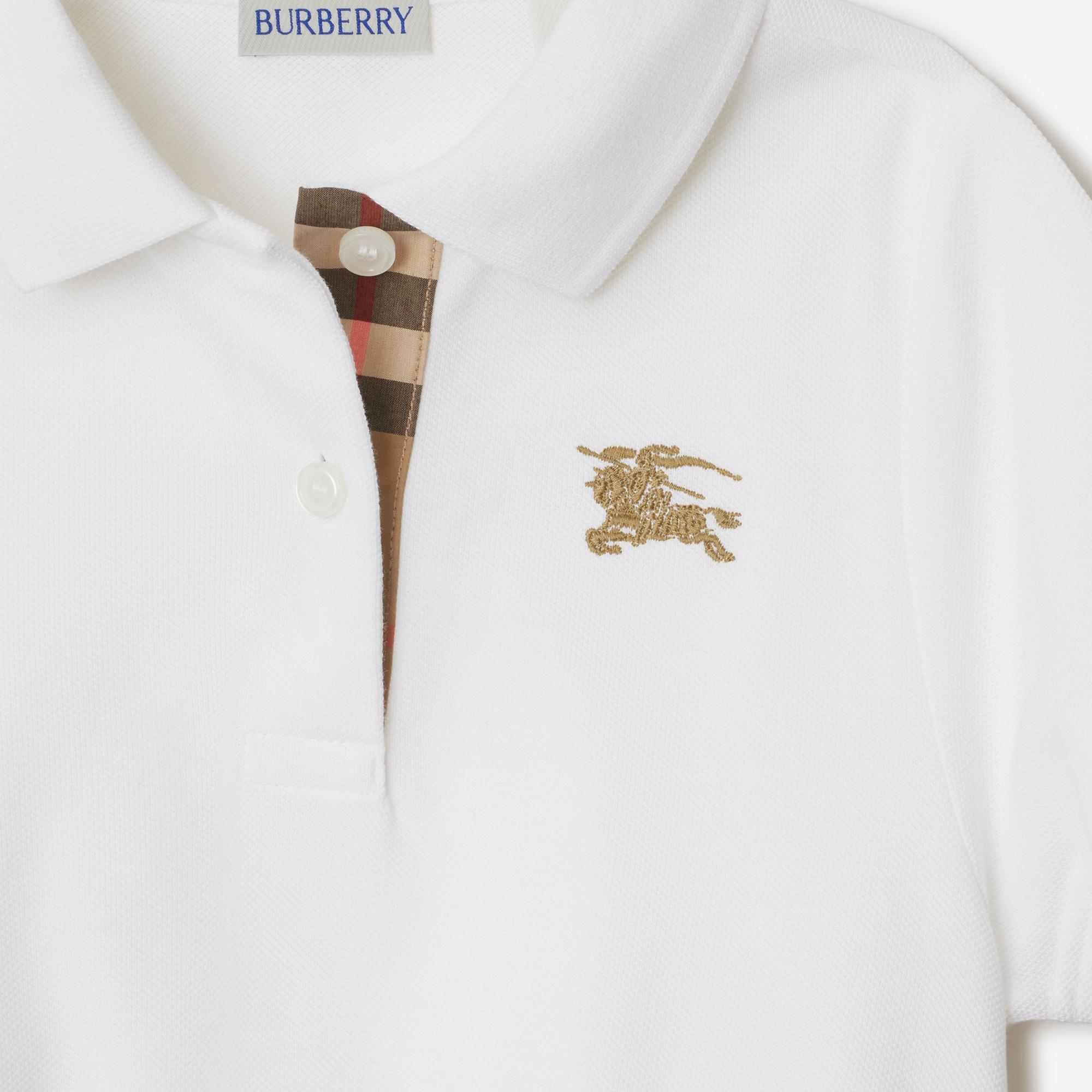 Burberry Astrid Cotton Çocuk Beyaz Elbise