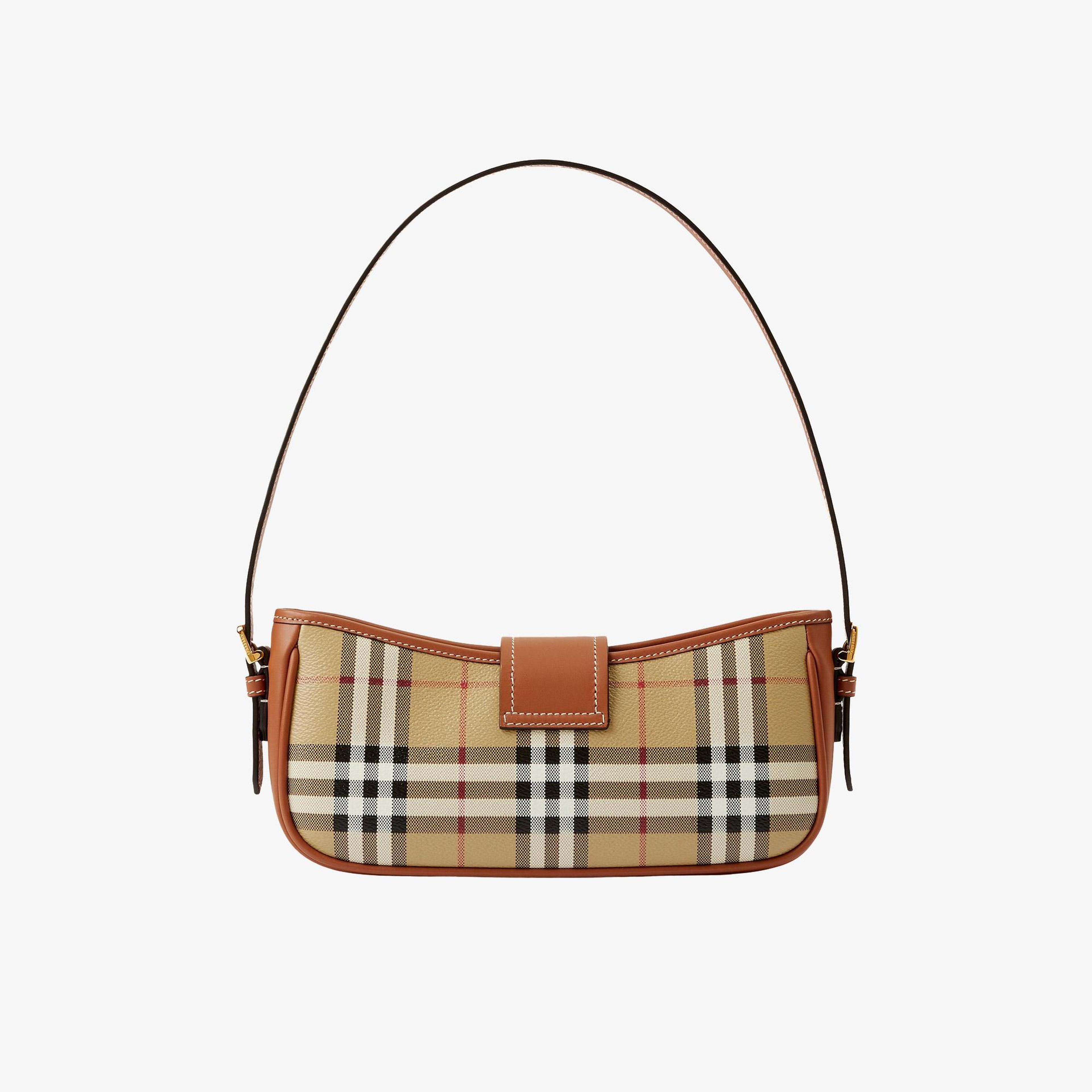 Burberry Check Sling Kadın Kahverengi Omuz Çantası