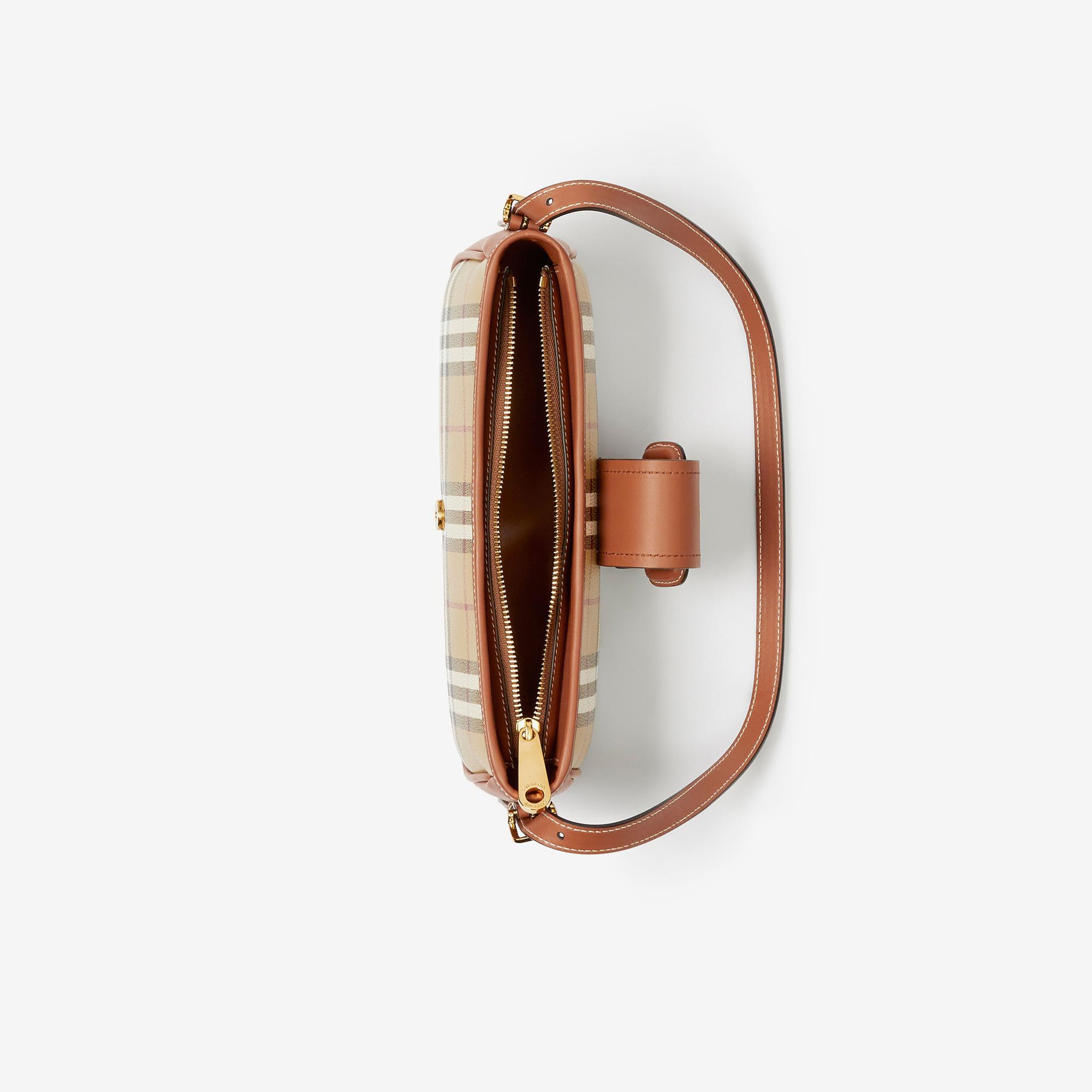 Burberry Check Sling Kadın Kahverengi Omuz Çantası