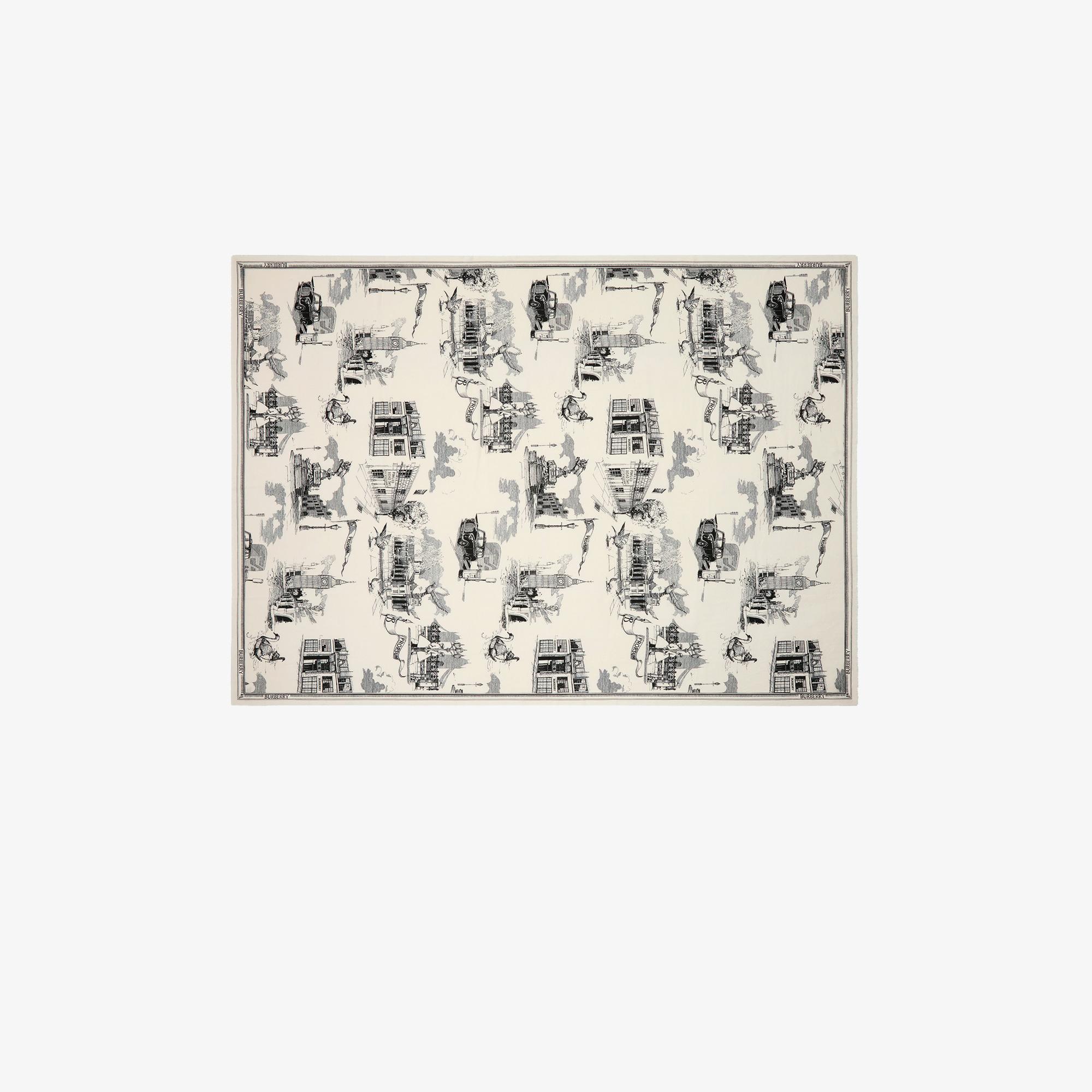 Burberry London Landmarks Wool Silk Kadın Renkli Atkı