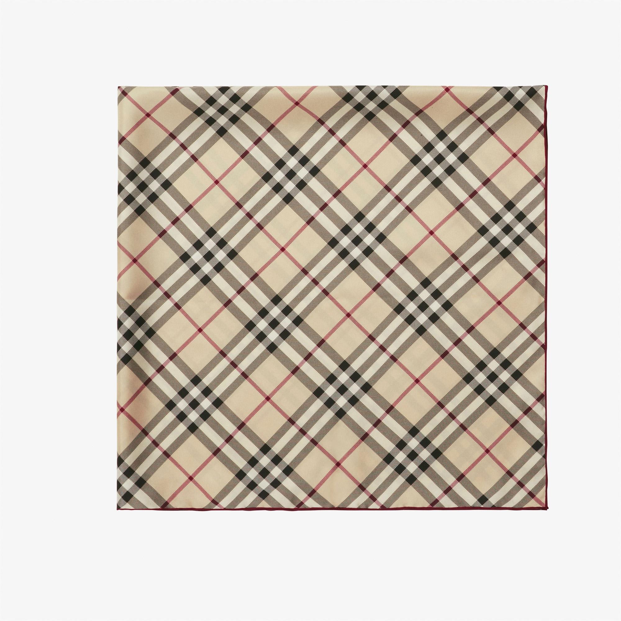 Burberry Check İpek Krem Rengi Kadın Krem Rengi Atkı