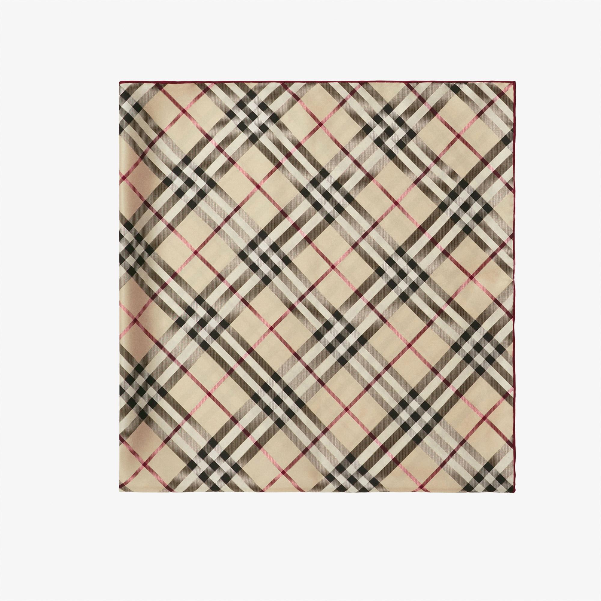 Burberry Check İpek Krem Rengi Kadın Krem Rengi Atkı