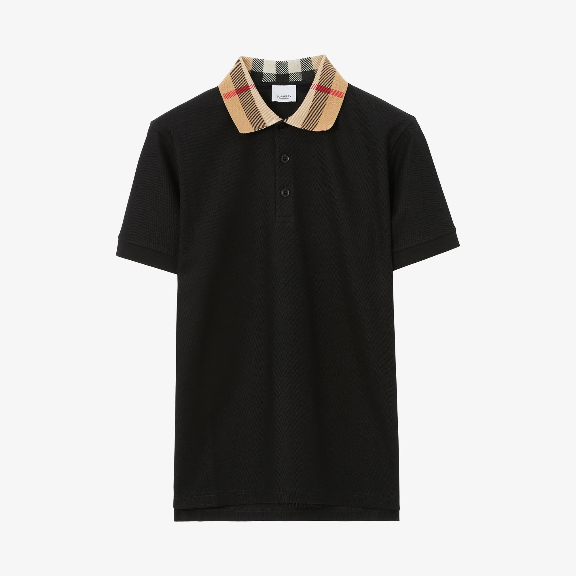 Burberry Pamuklu Erkek Siyah Polo