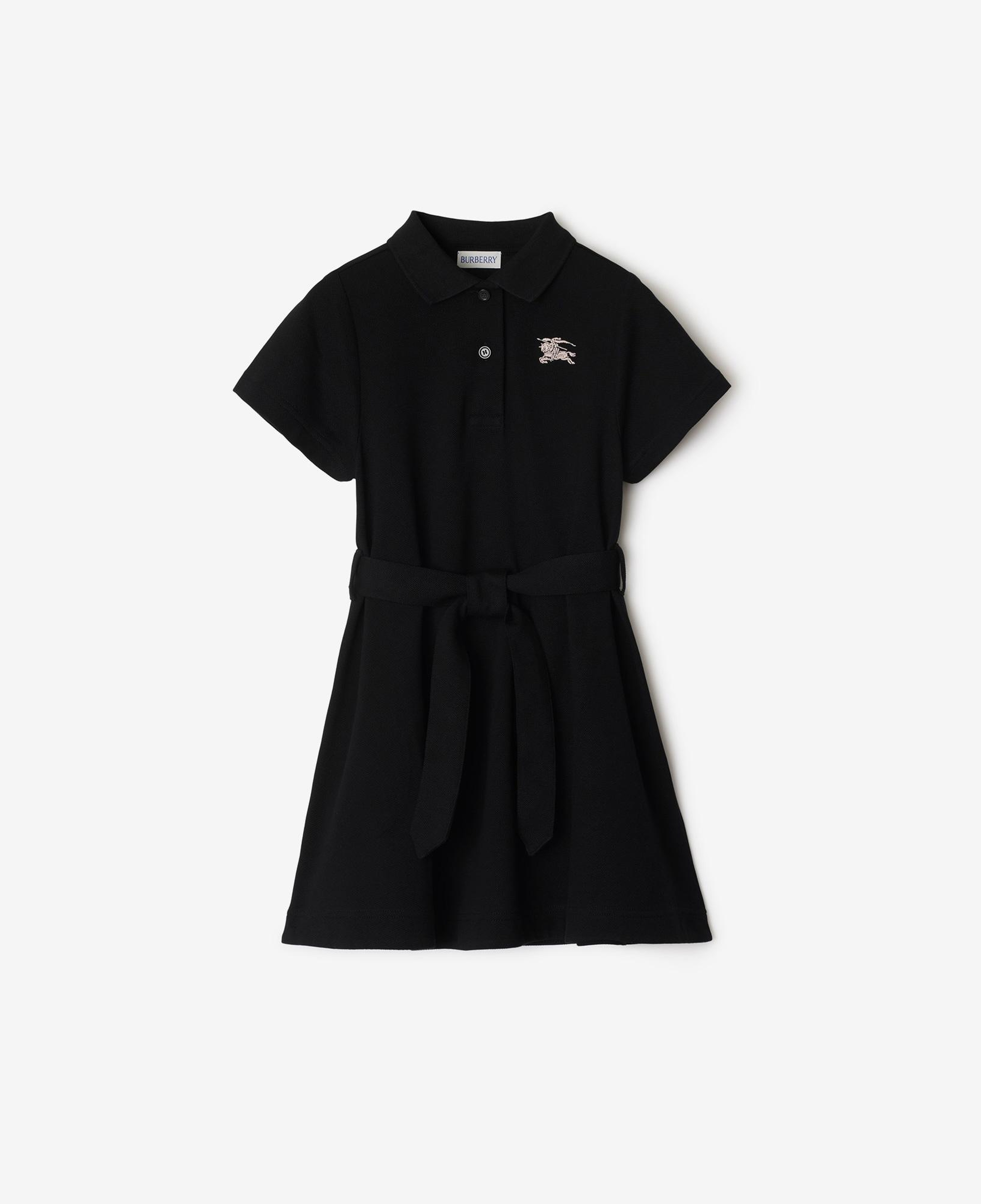 Burberry Astrid Cotton Çocuk Siyah Elbise