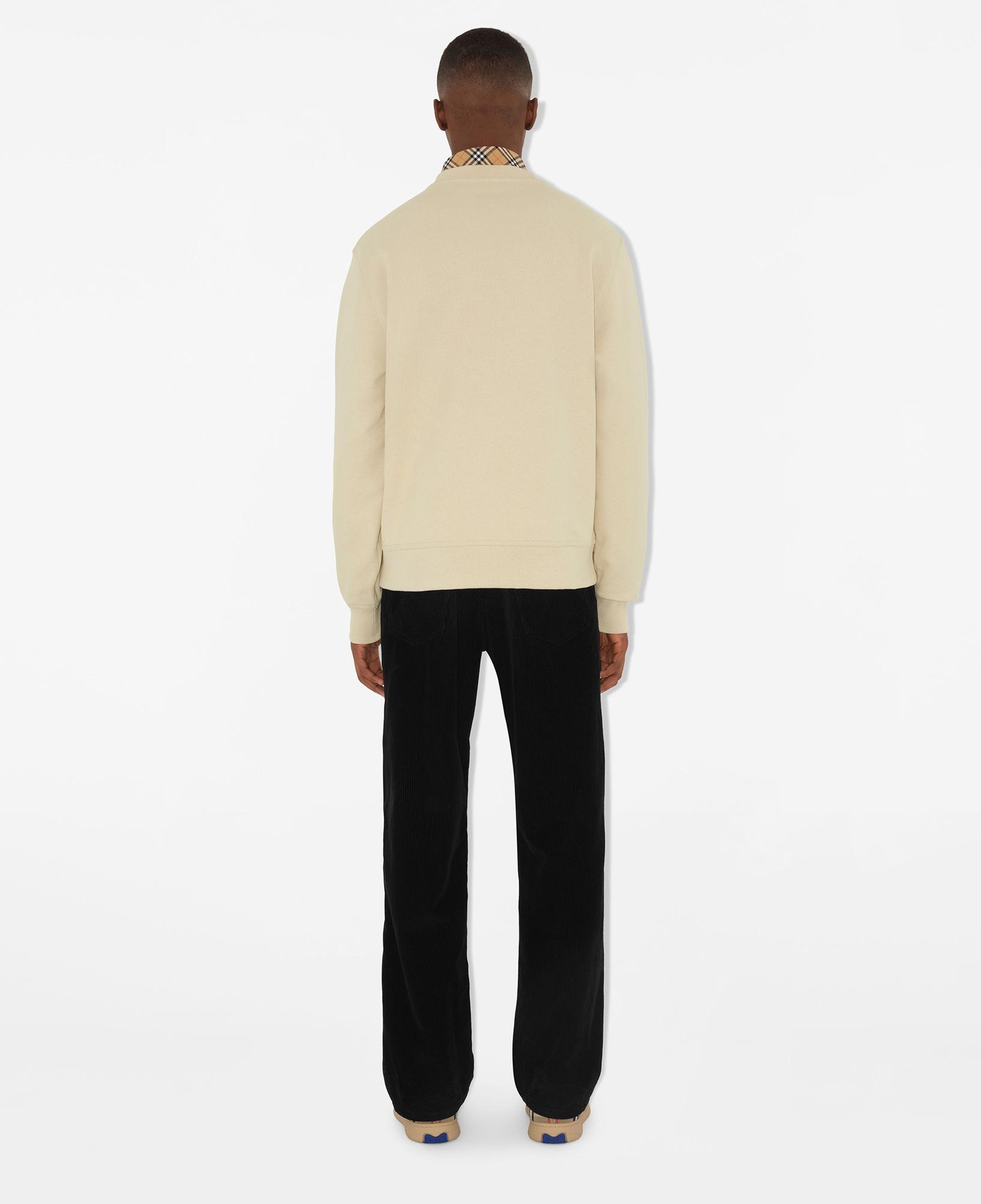 Burberry For Label Cotton Erkek Krem Sweatshirt