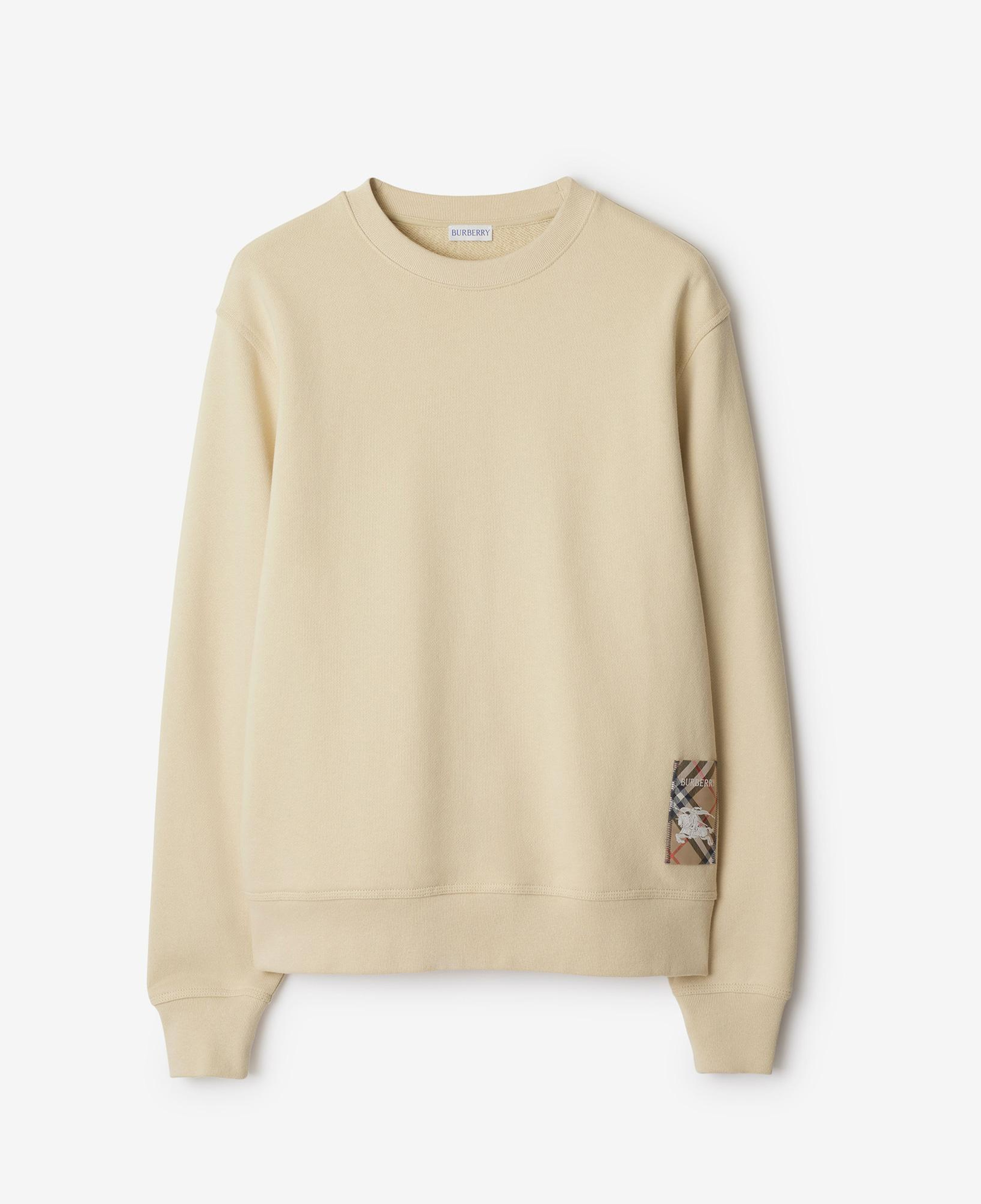 Burberry For Label Cotton Erkek Krem Sweatshirt