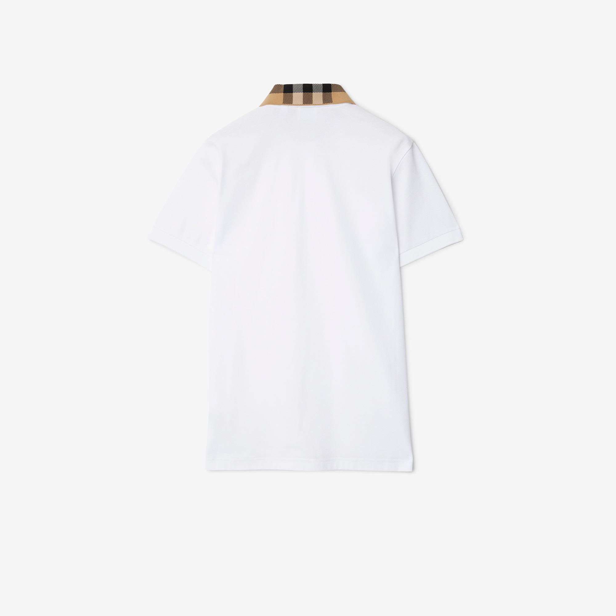 Burberry Pamuklu Erkek Beyaz Polo