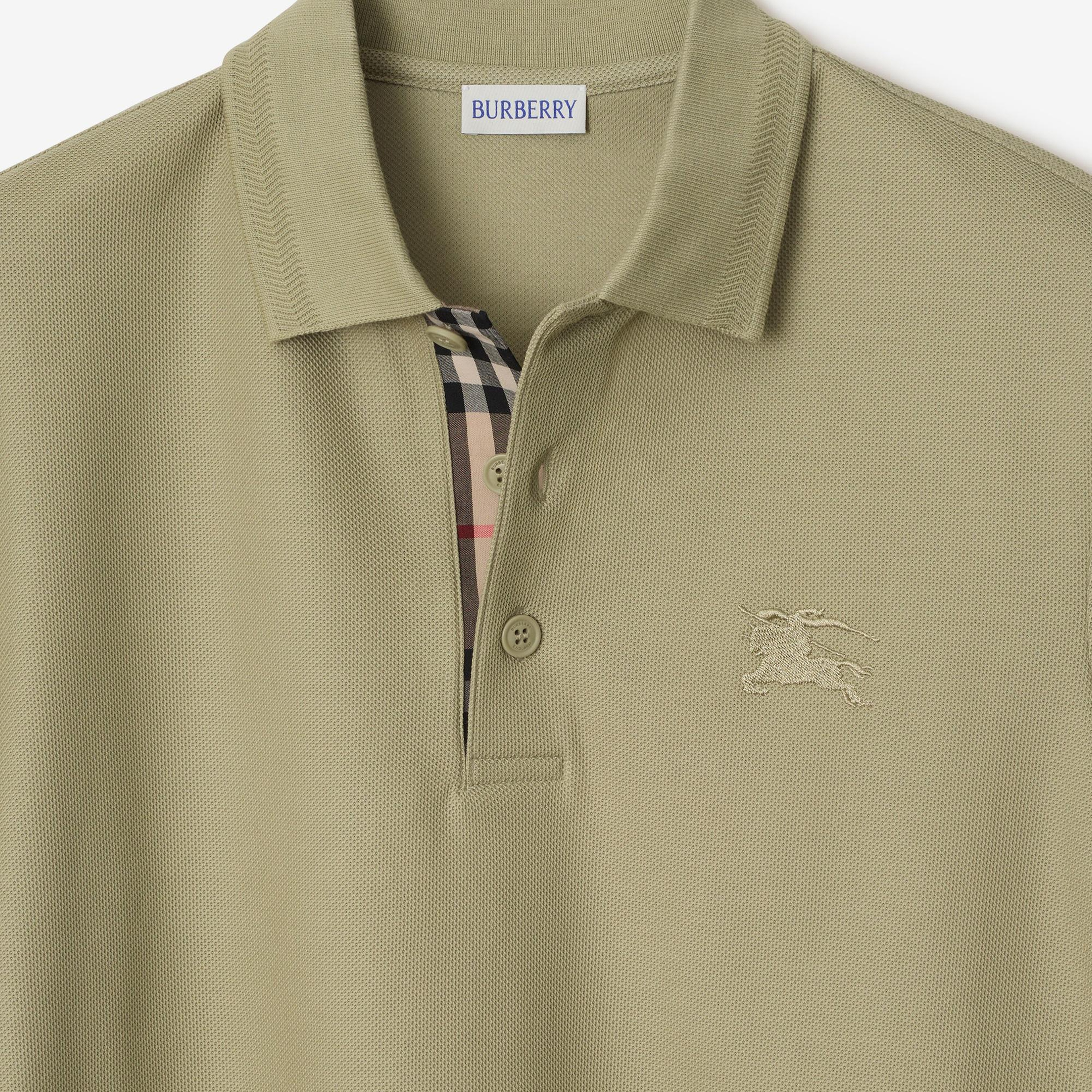 Burberry Eddie Cotton Erkek Haki Polo