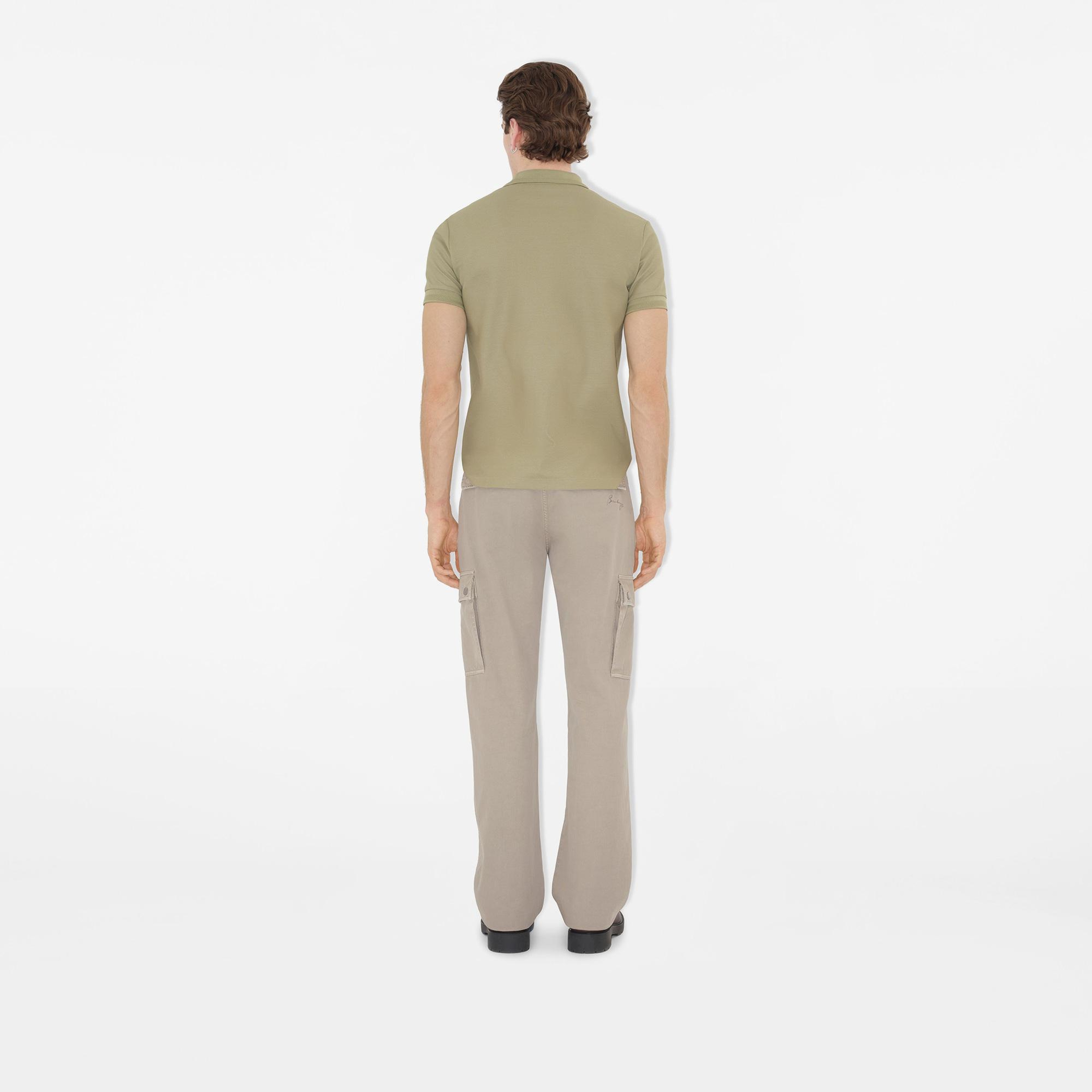Burberry Eddie Cotton Erkek Haki Polo
