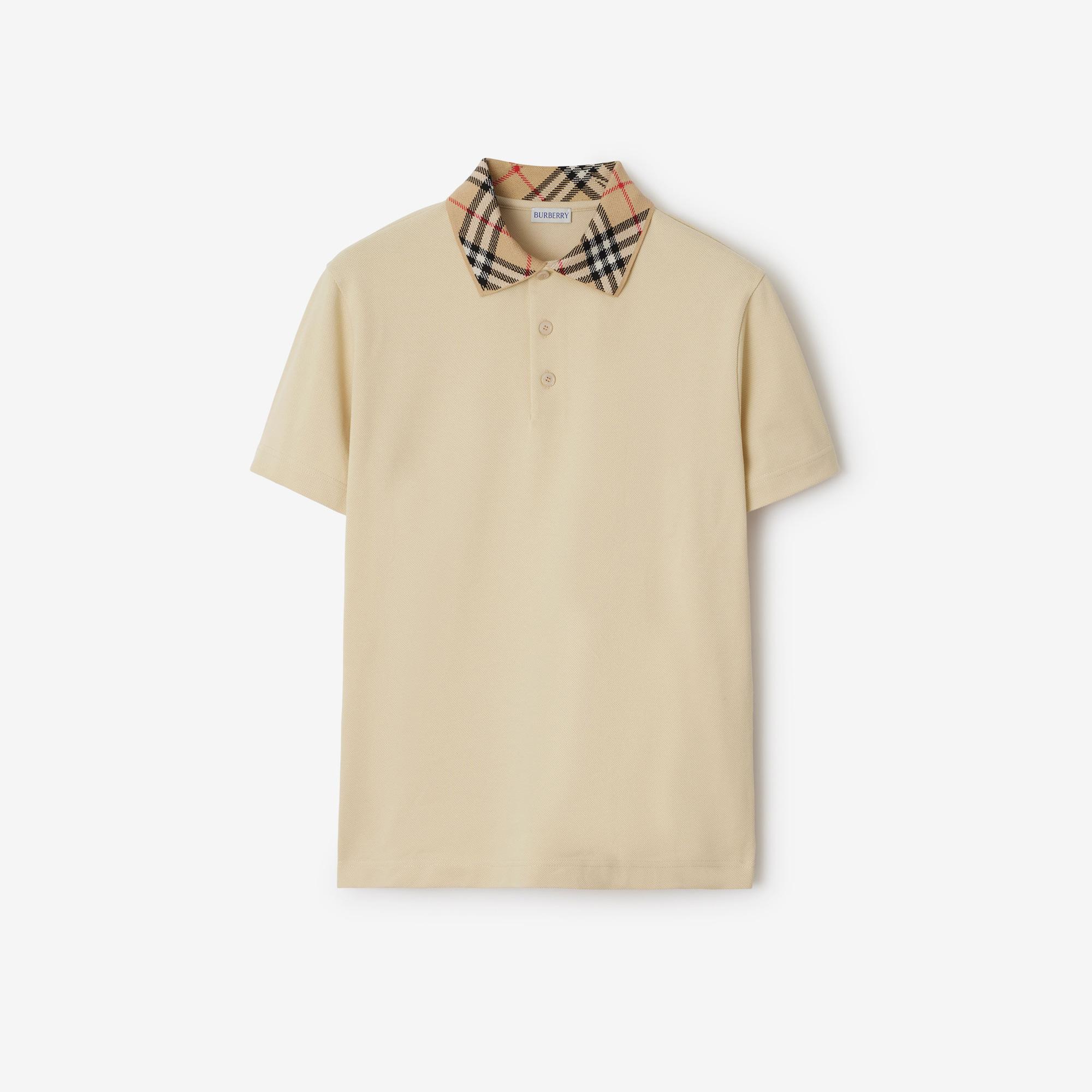 Burberry For Cotton Erkek Krem Polo