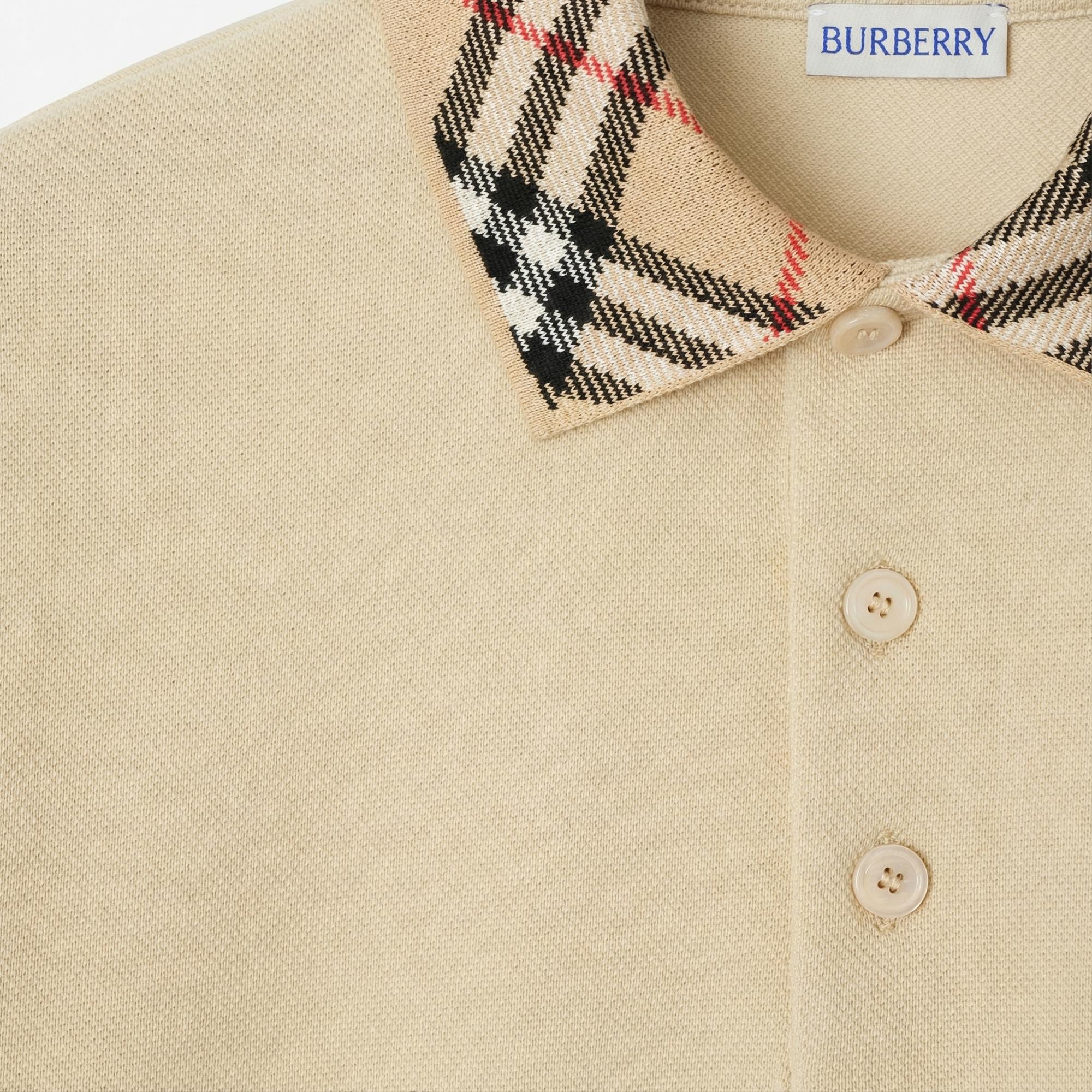 Burberry For Cotton Erkek Krem Polo