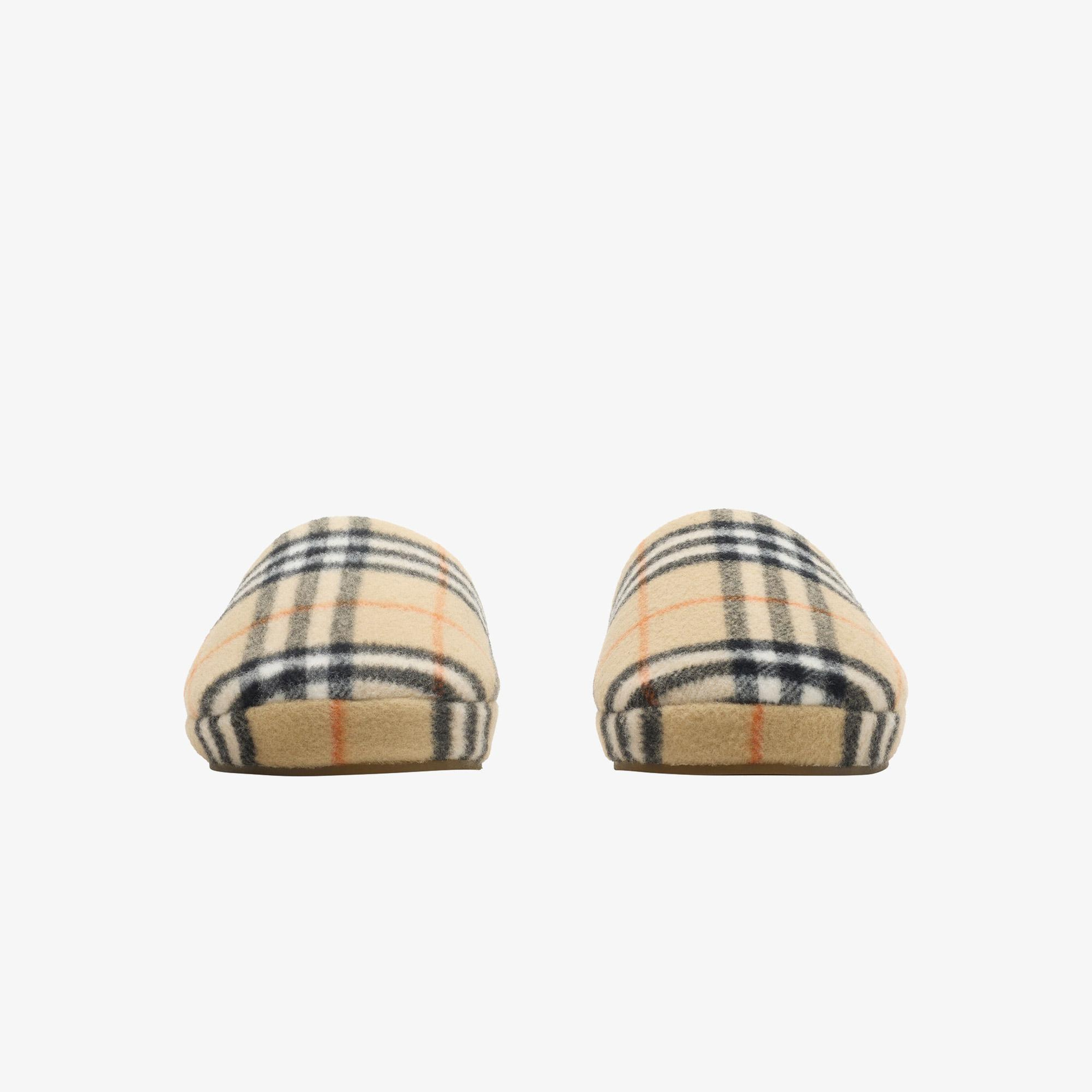 Burberry Quılt Check Kadın Bej Terlik