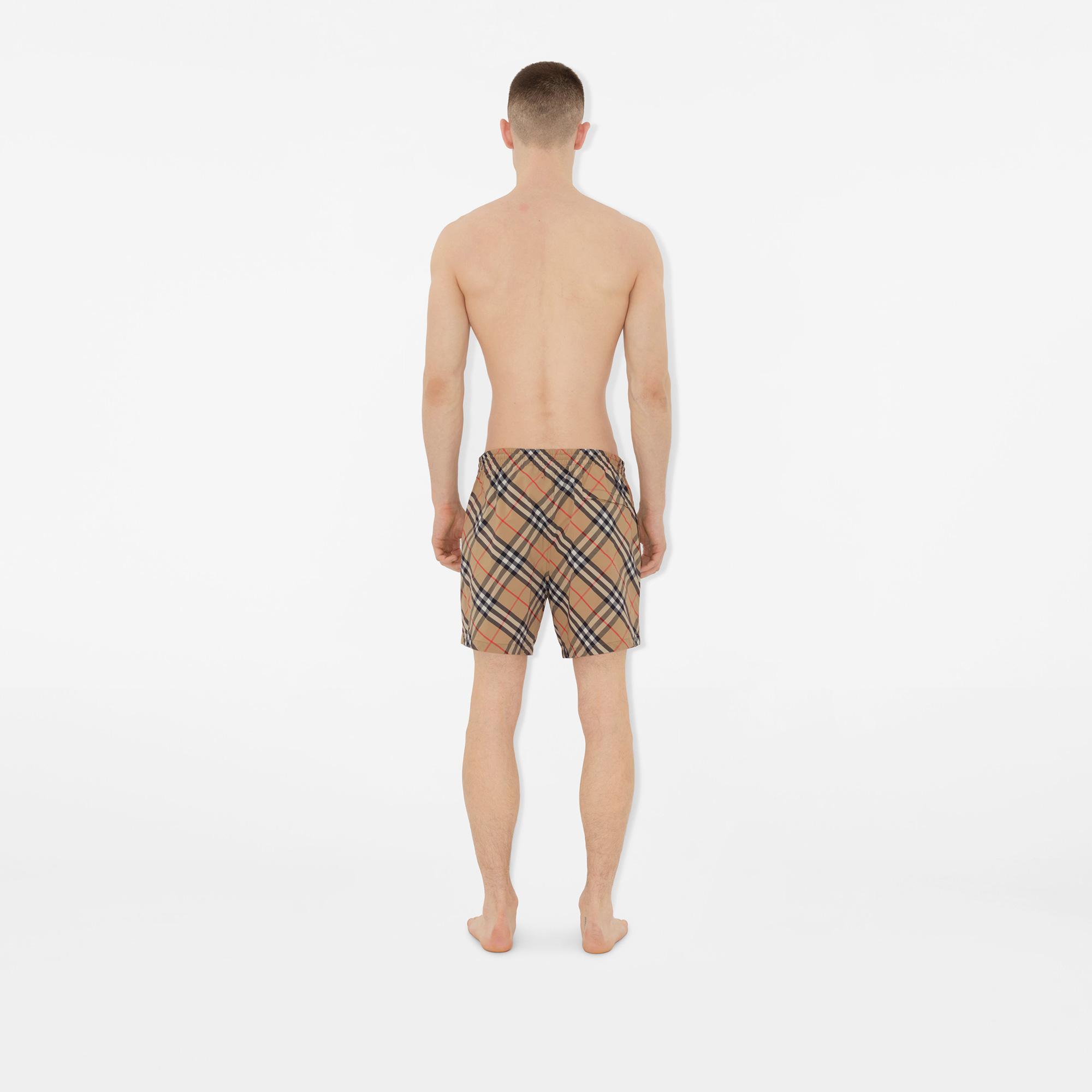 Burberry Check Erkek Bej Deniz Şortu