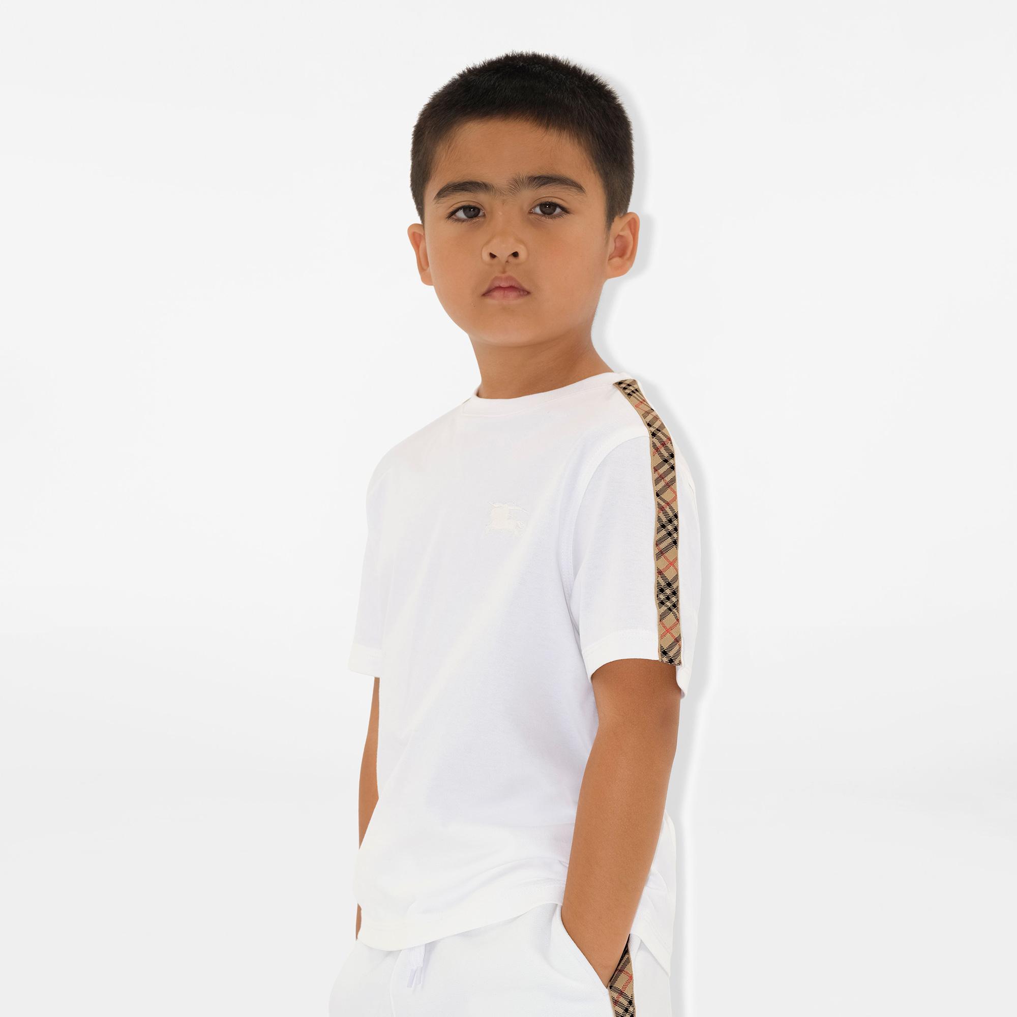 Burberry Çocuk Beyaz T-Shirt