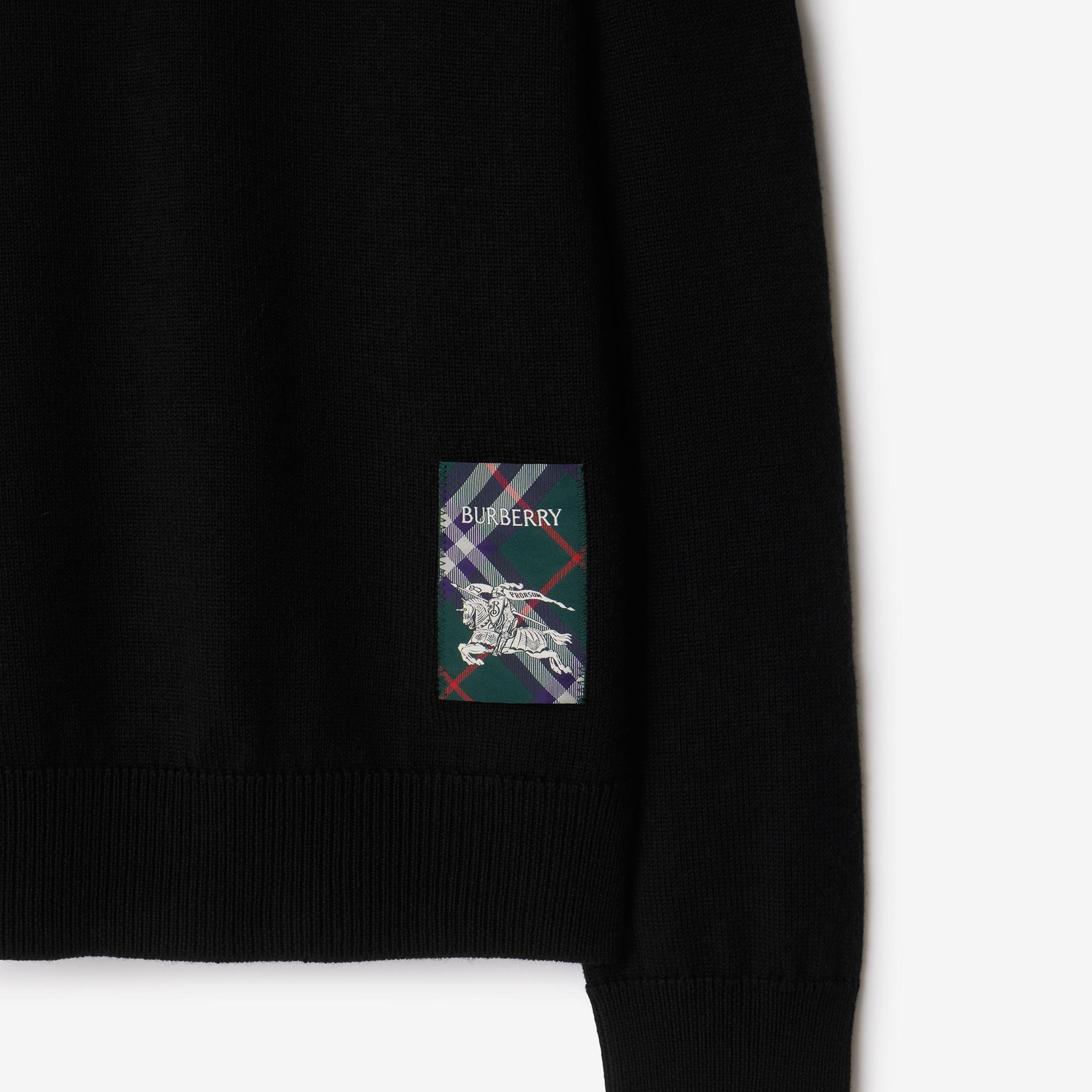 Burberry Smt Label Wool Kadın Siyah Kazak