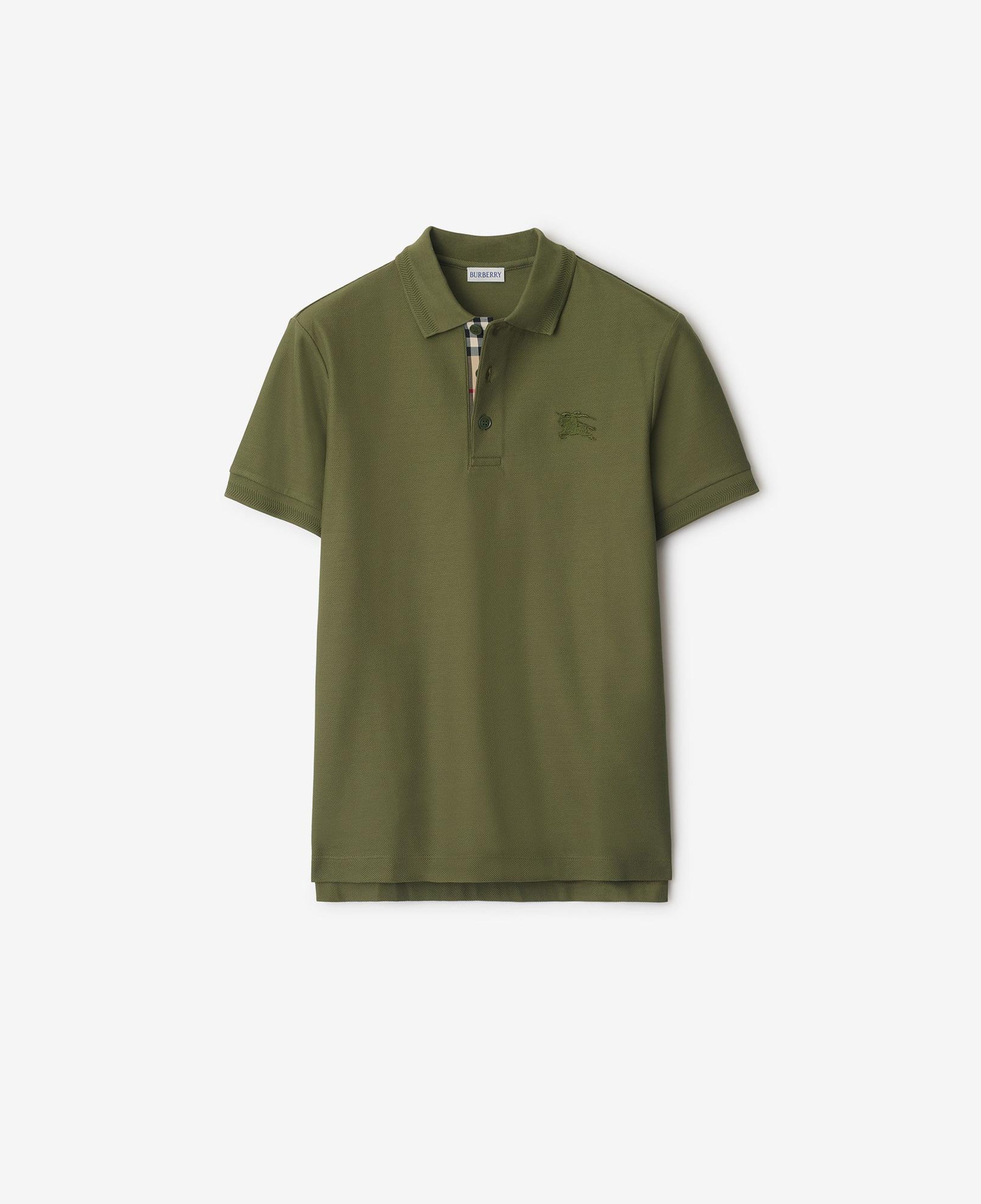Burberry Pamuklu Erkek Haki Polo