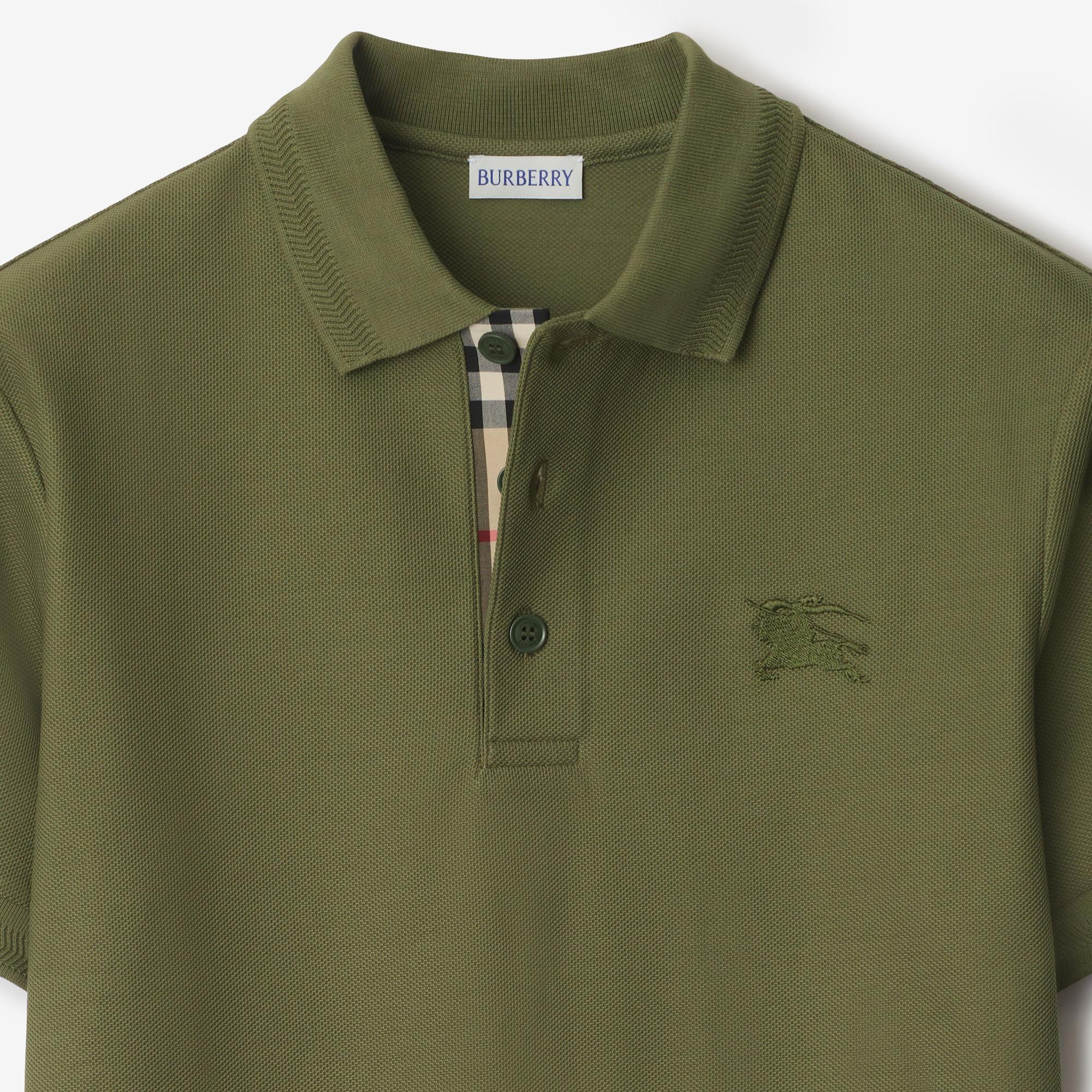 Burberry Pamuklu Erkek Haki Polo