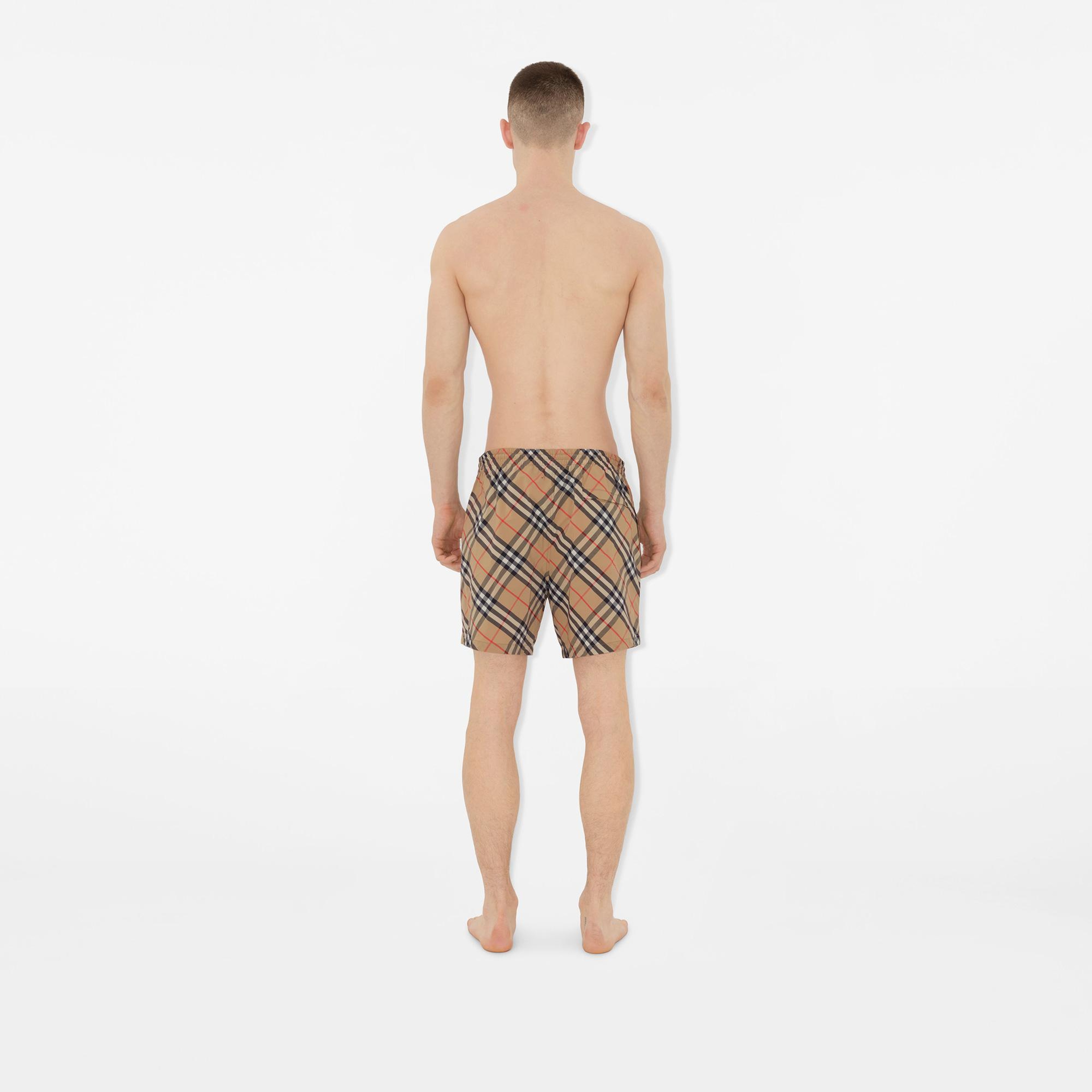 Burberry Check Erkek Bej Deniz Şortu