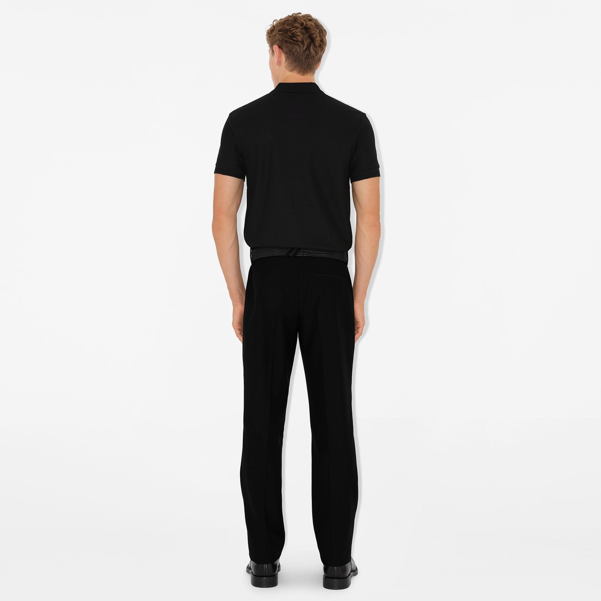 Burberry Eddie Cotton Erkek Siyah Polo