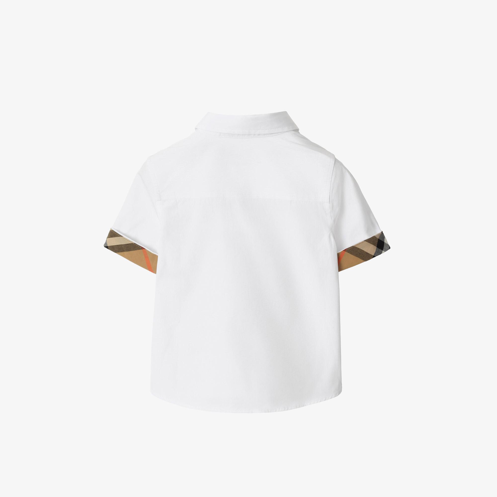 Burberry Owen Check Çocuk Beyaz Gömlek