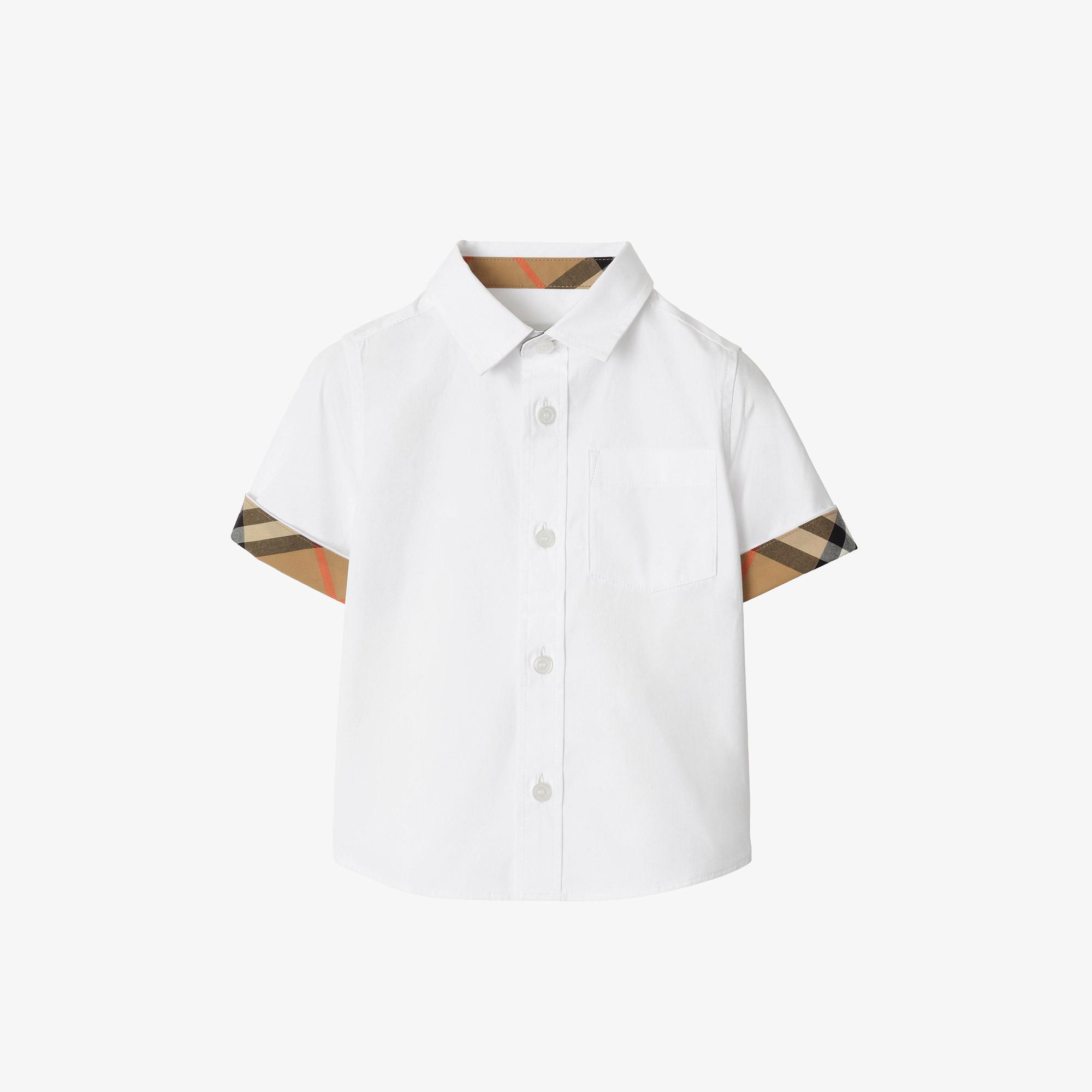 Burberry Owen Check Çocuk Beyaz Gömlek
