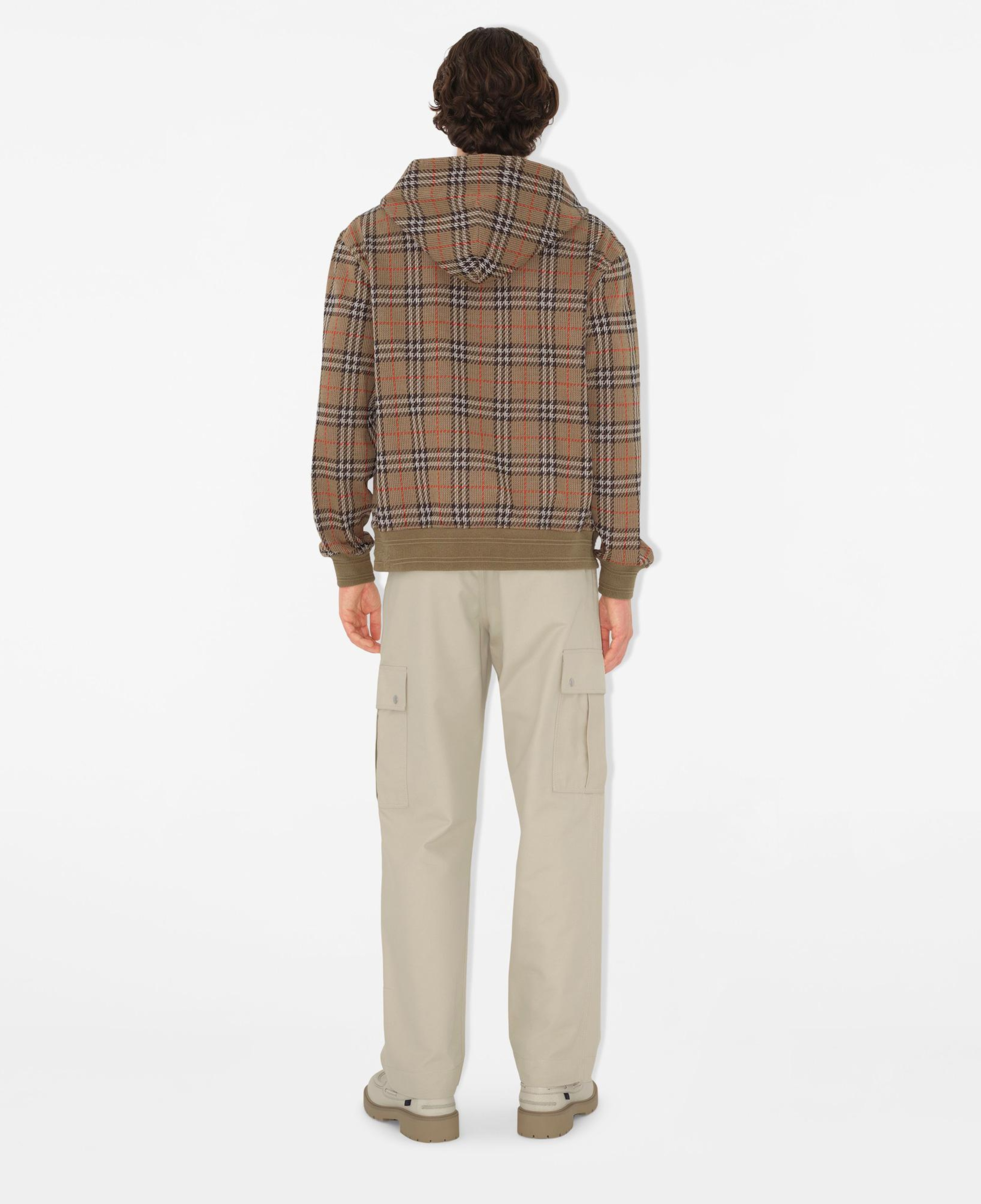 Burberry Sic Cotton Blend Zip Erkek Bej Hoodie