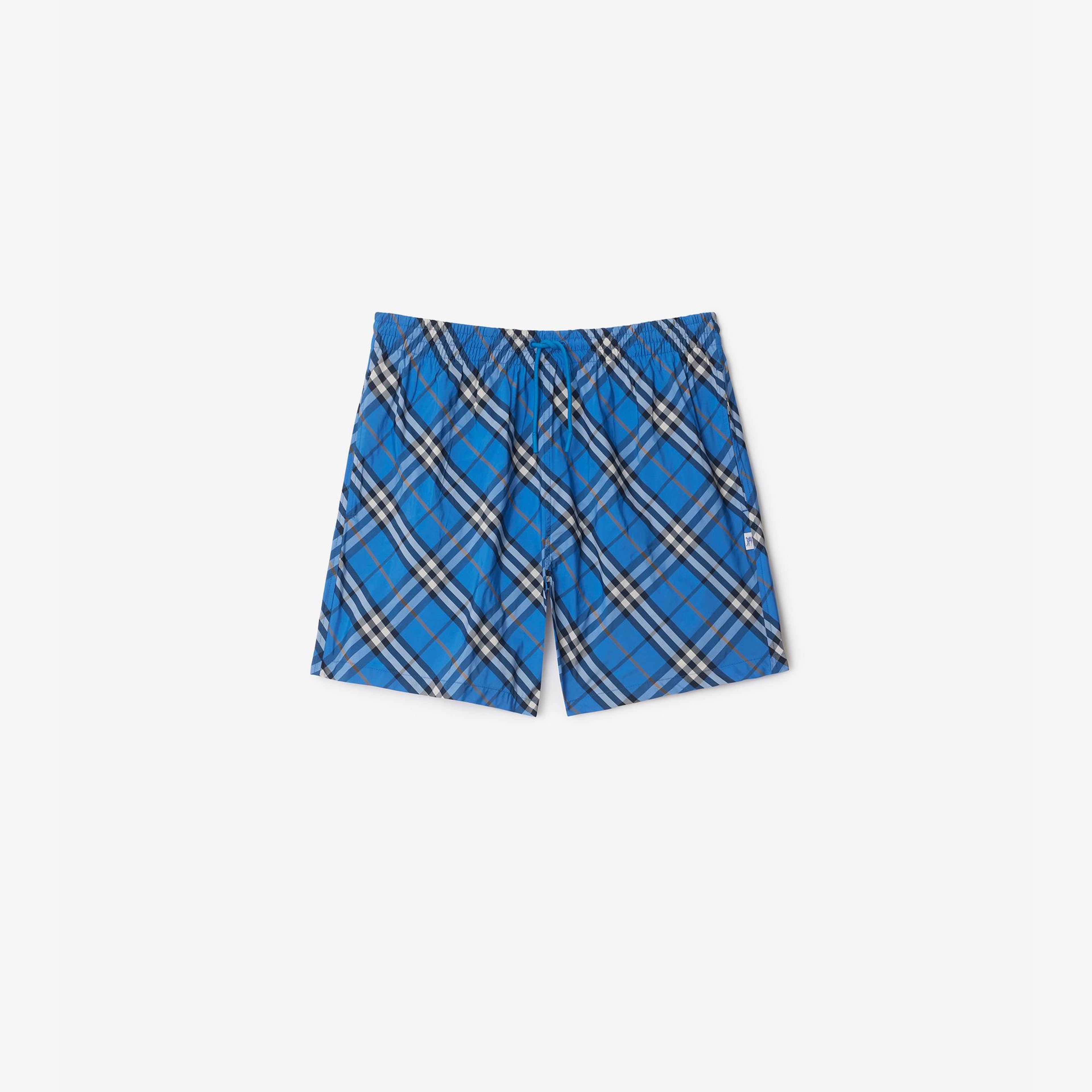 Burberry Check Erkek Mavi Deniz Şortu