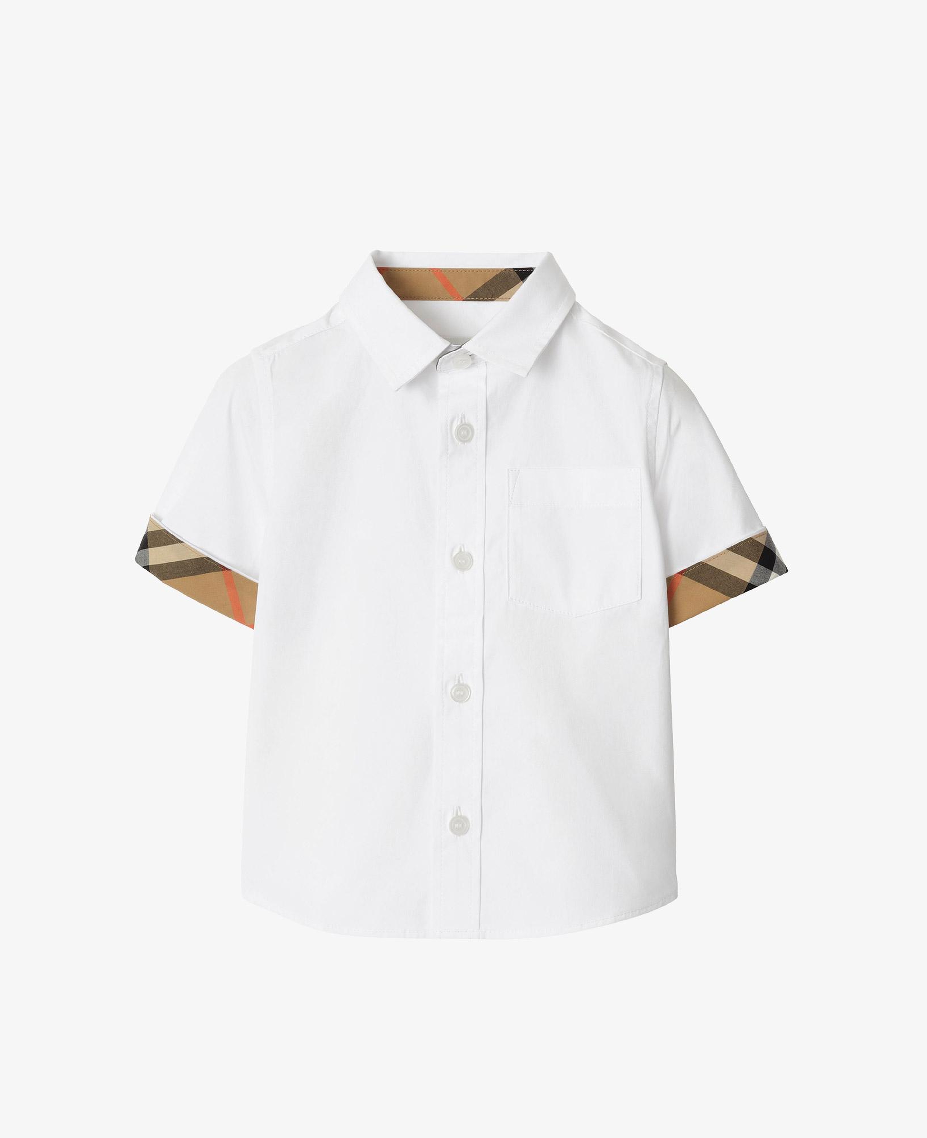 Burberry Owen Check Çocuk Beyaz Gömlek