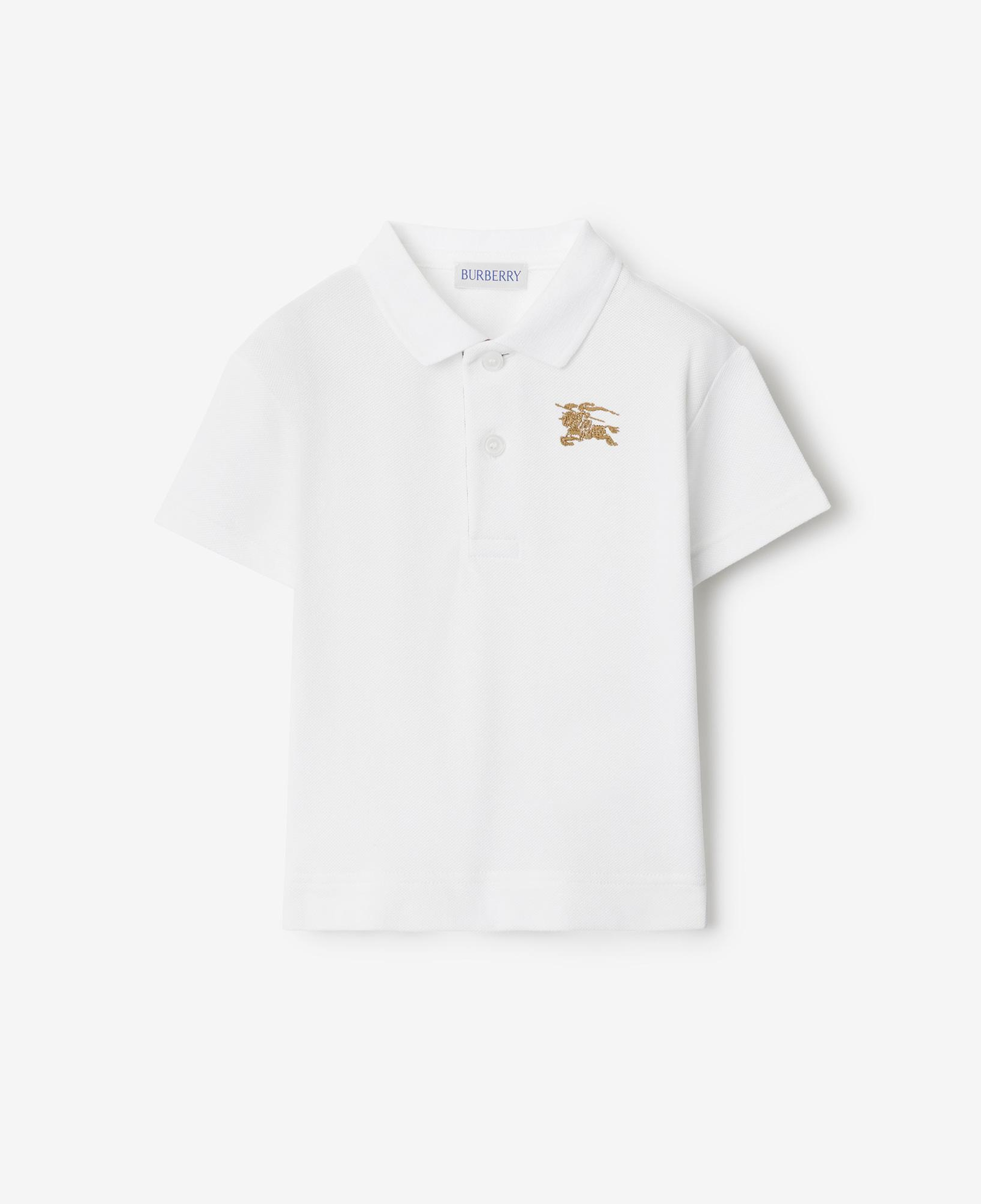 Burberry Johane Cotton Çocuk Beyaz Polo