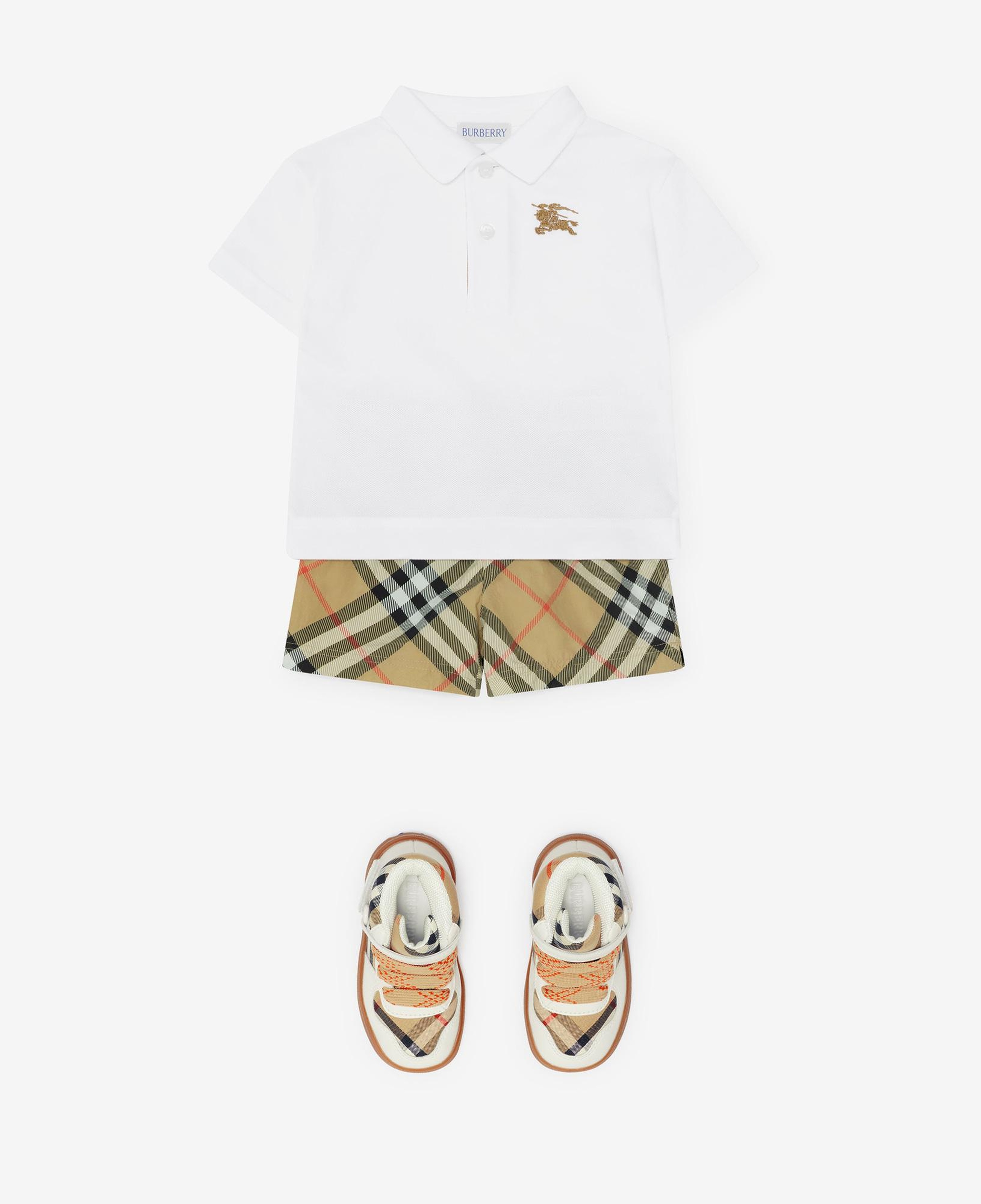 Burberry Johane Cotton Çocuk Beyaz Polo