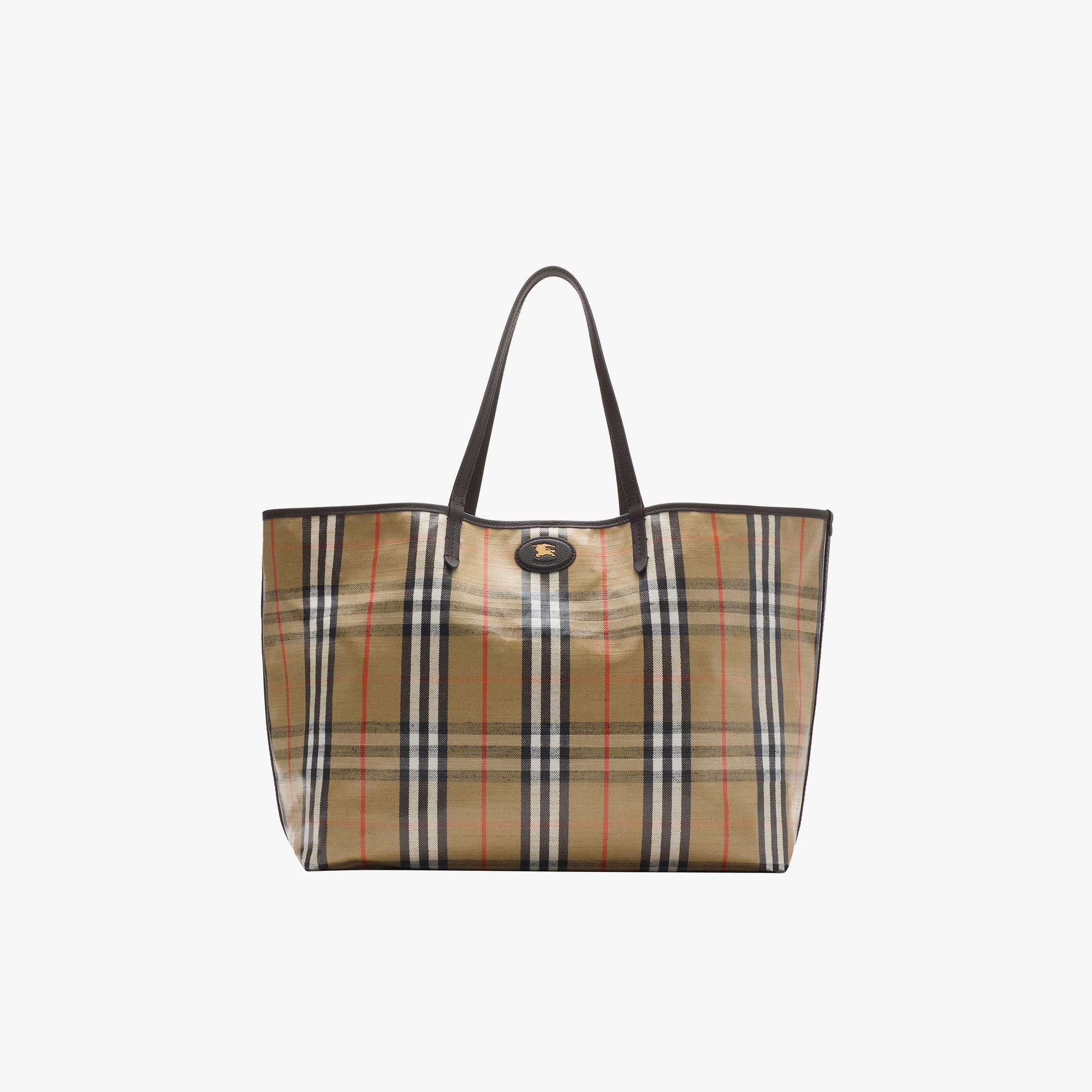 Burberry Large Highlands Kadın Bej Tote Çanta