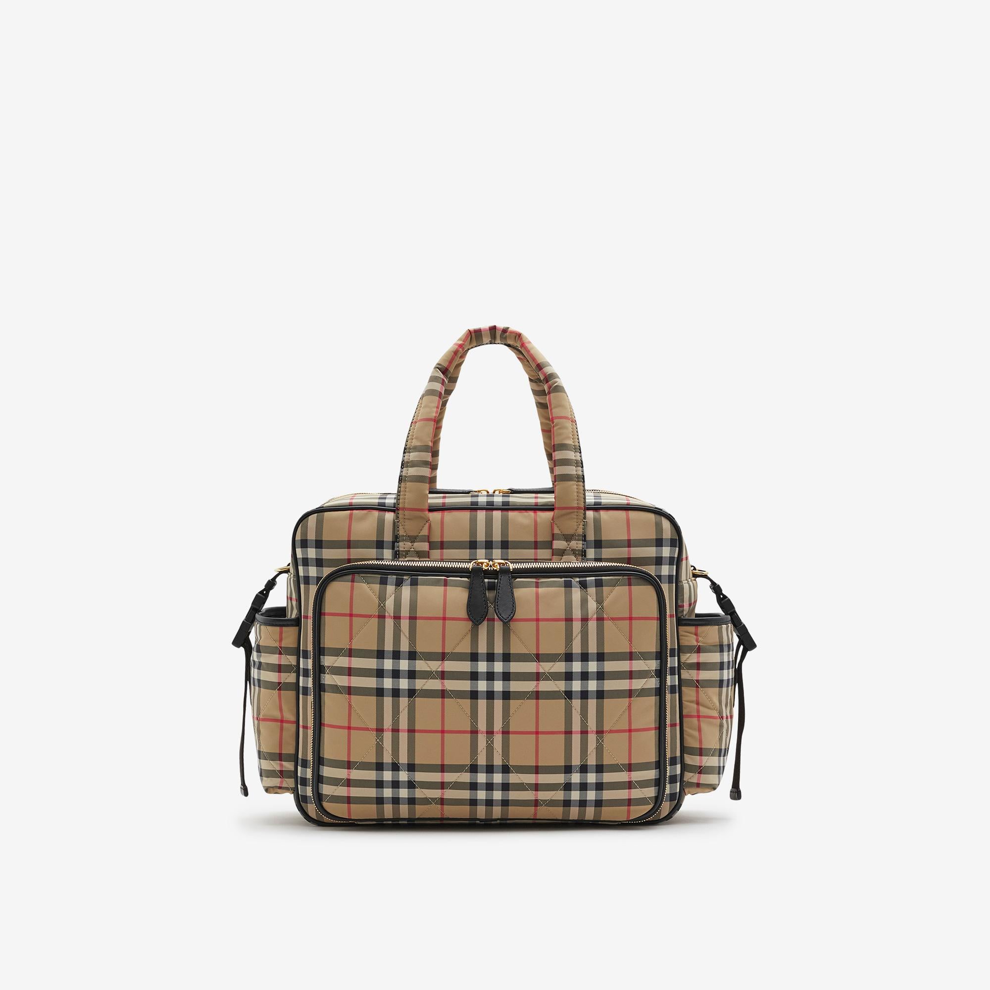 Burberry Check Baby Changing Çocuk Bej Omuz Çantası