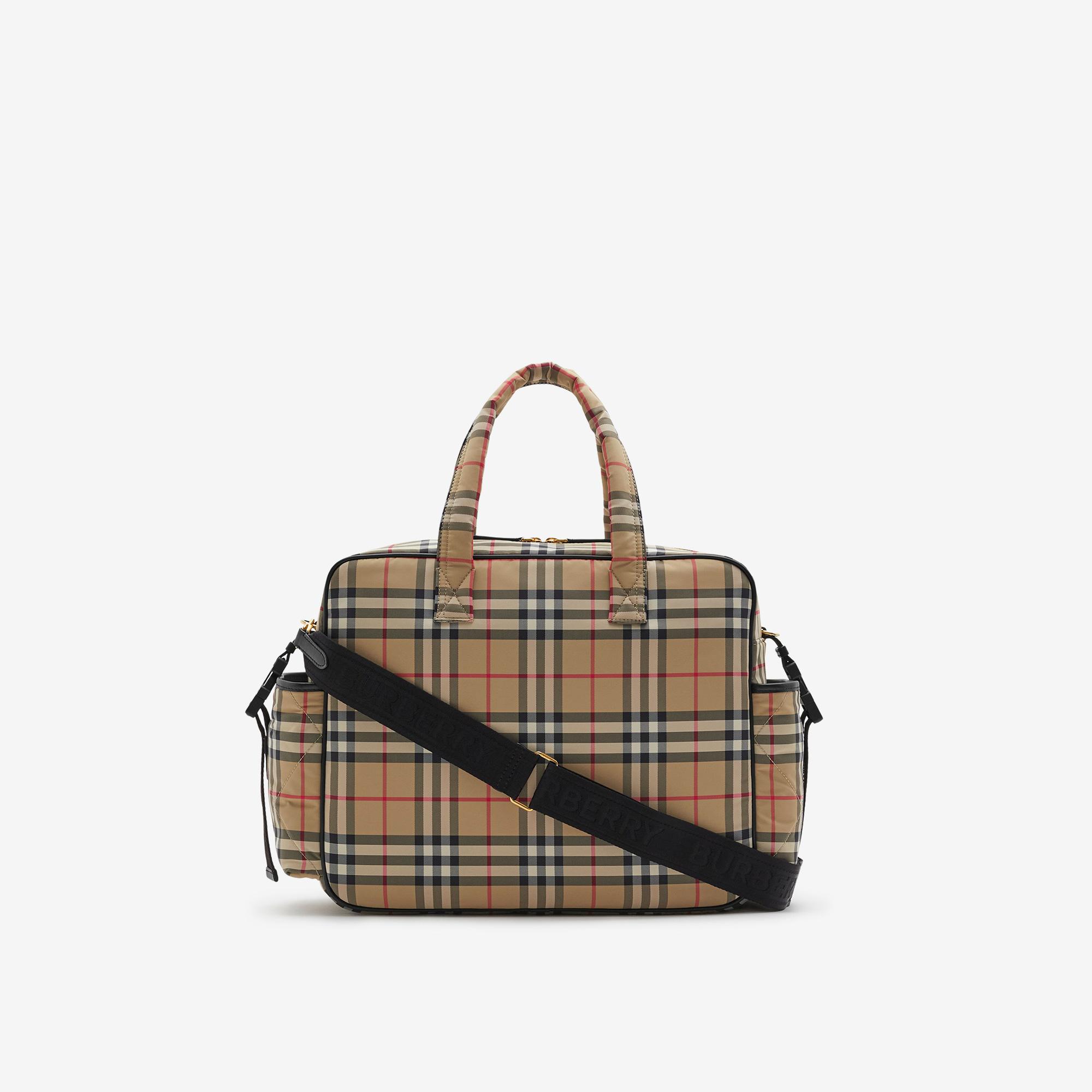 Burberry Check Baby Changing Çocuk Bej Omuz Çantası