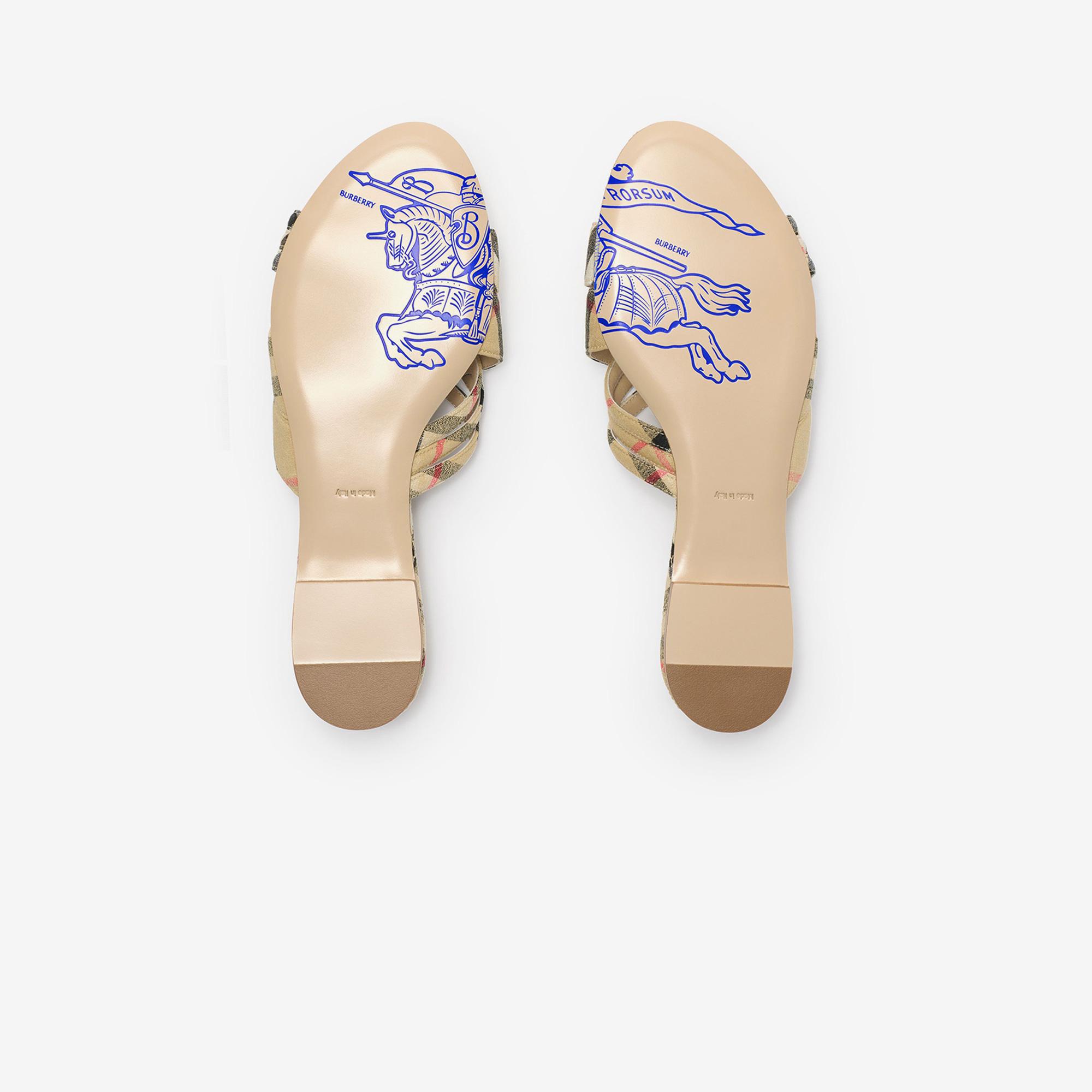 Burberry Check Cabana Kadın Bej Sneaker