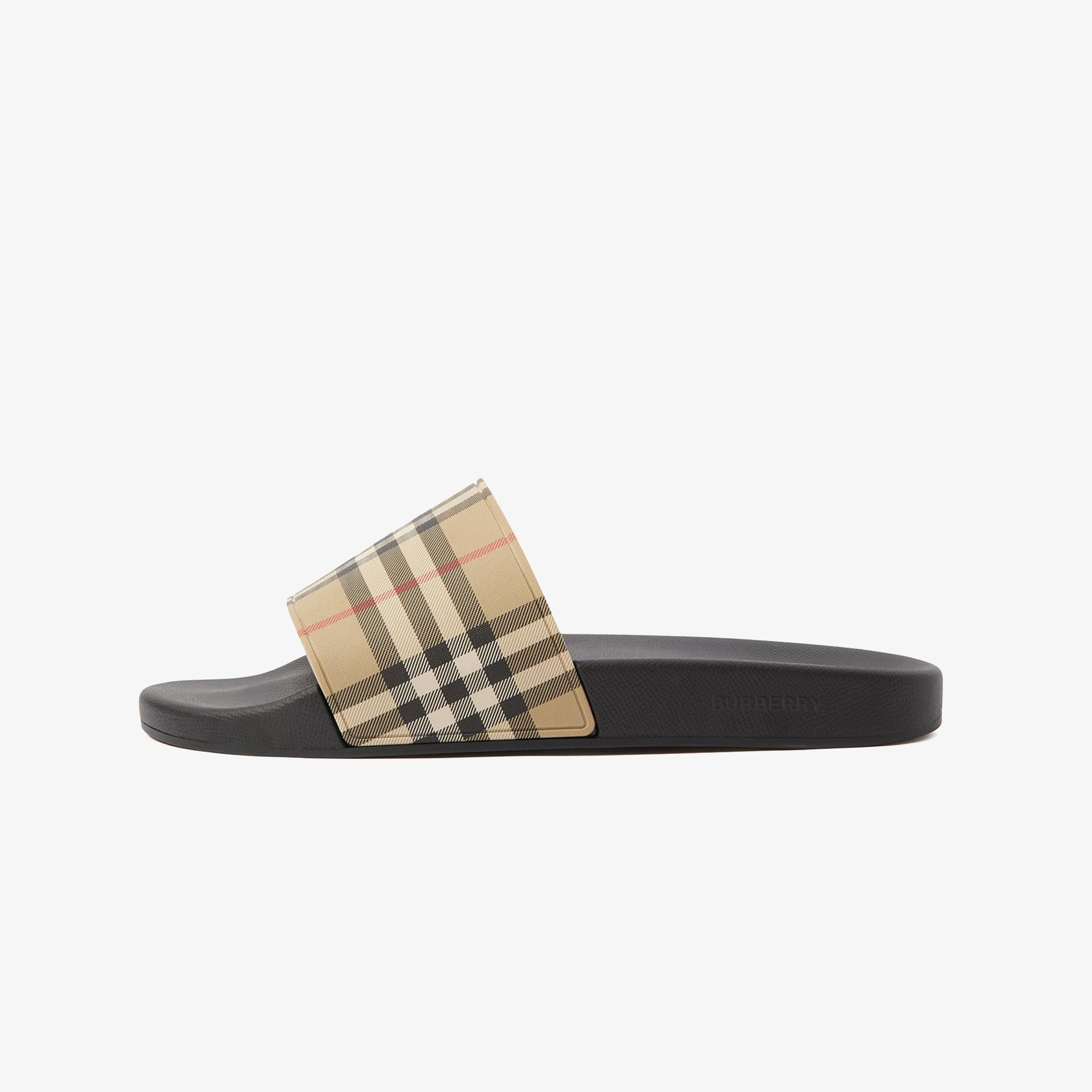 Burberry Check Erkek Bej Sandalet