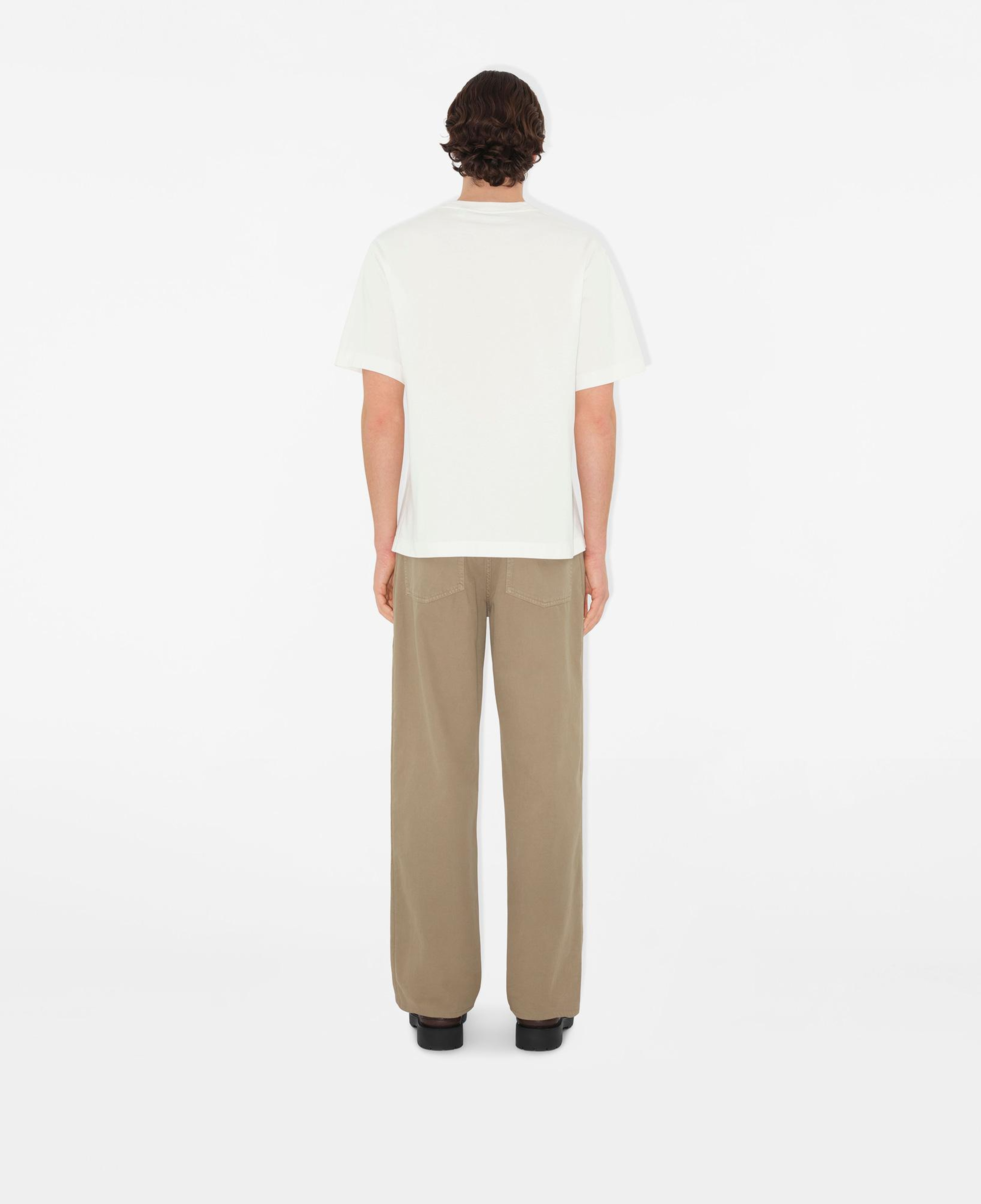 Burberry Sic Crest Cotton Erkek Beyaz T-Shirt