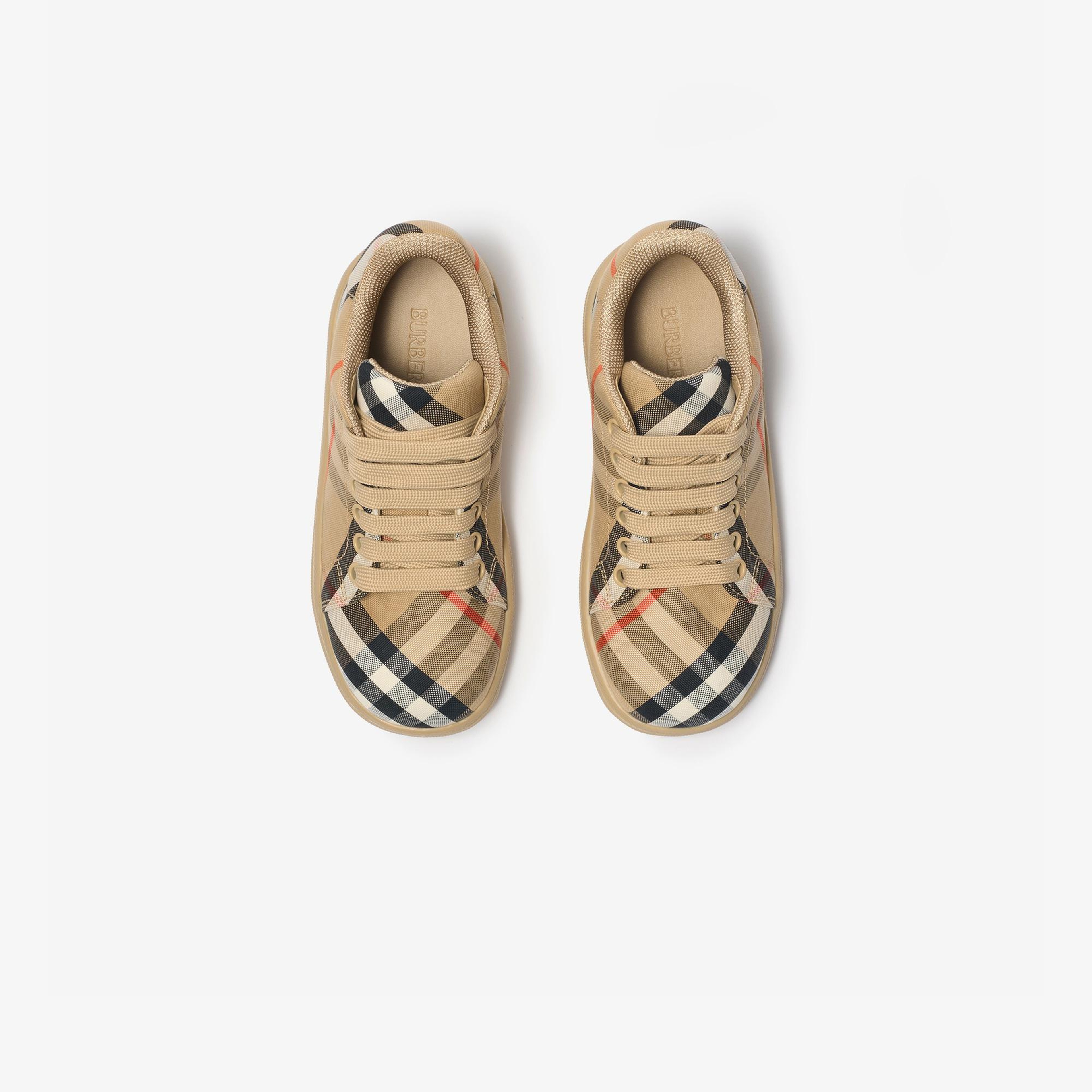 Burberry Cambridge Check Çocuk Bej Sneaker