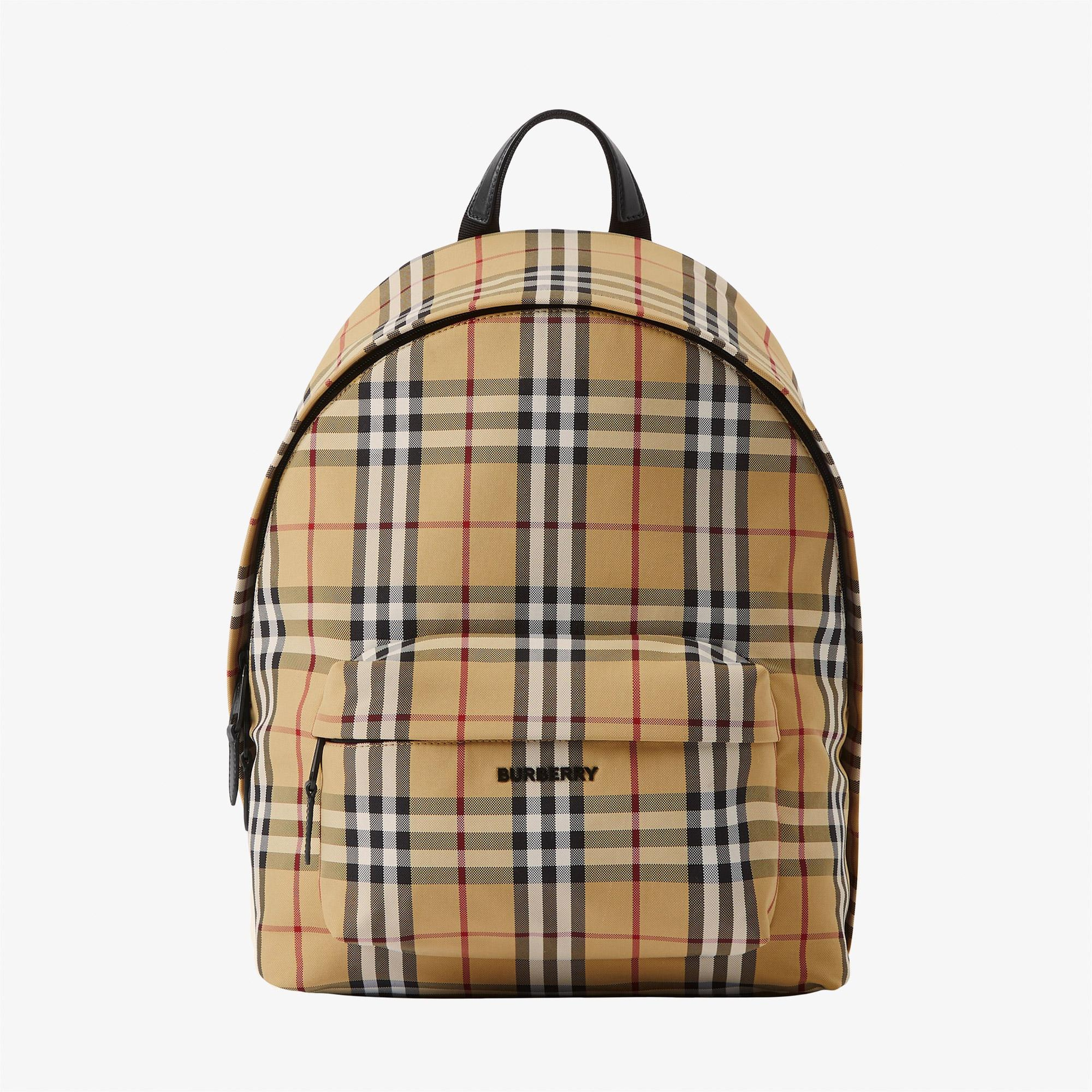 Burberry Check Erkek Bej Sırt Çantası