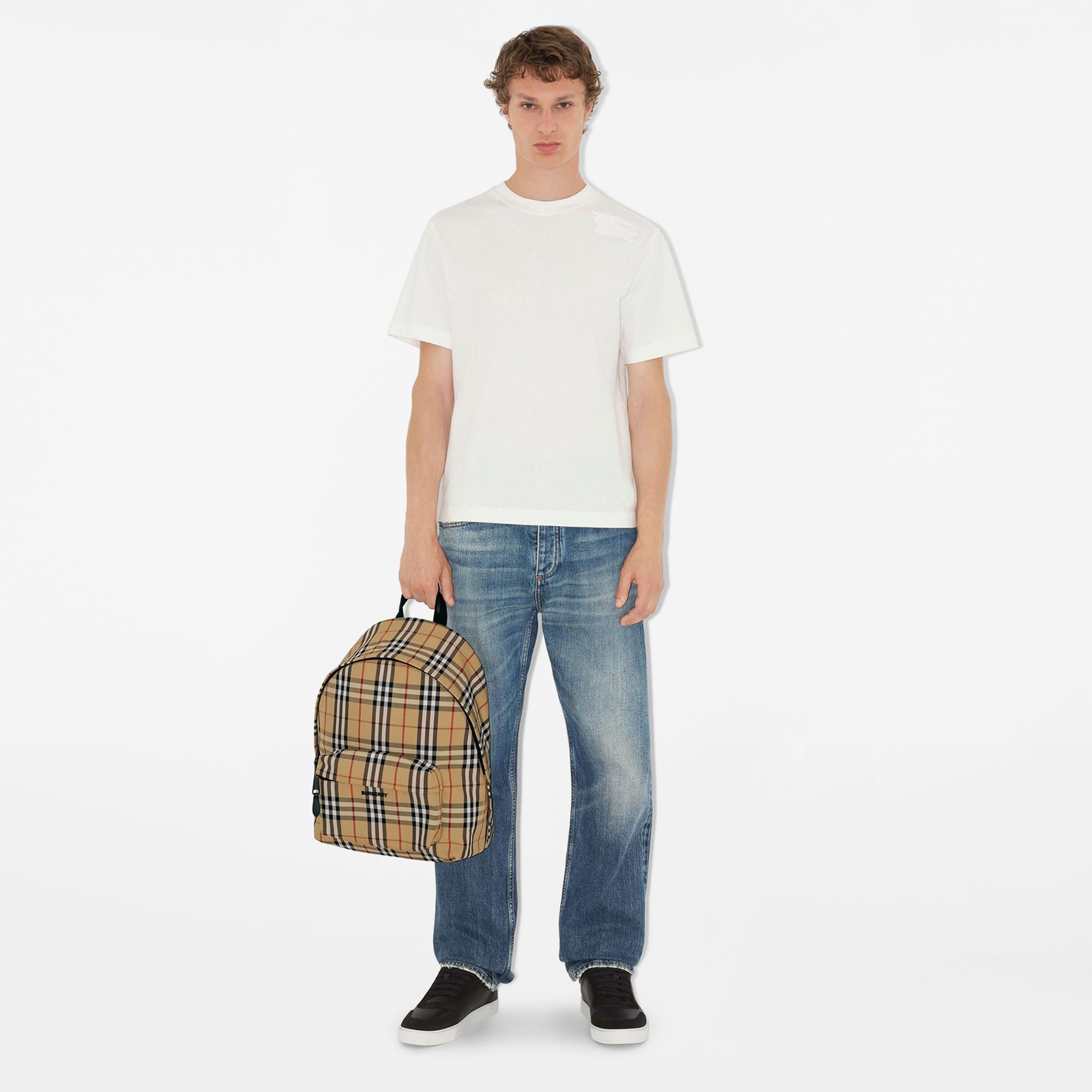 Burberry Check Erkek Bej Sırt Çantası