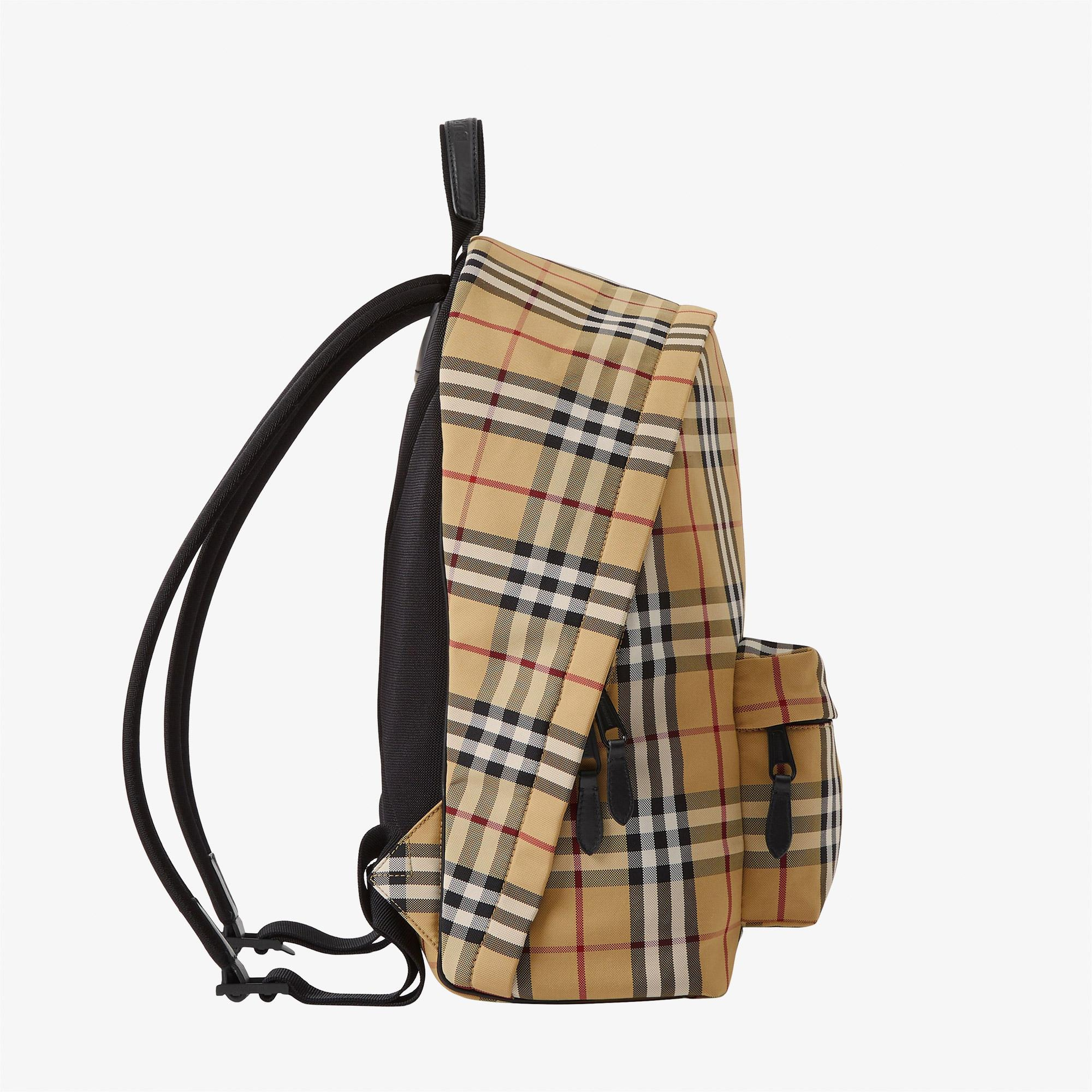 Burberry Check Erkek Bej Sırt Çantası