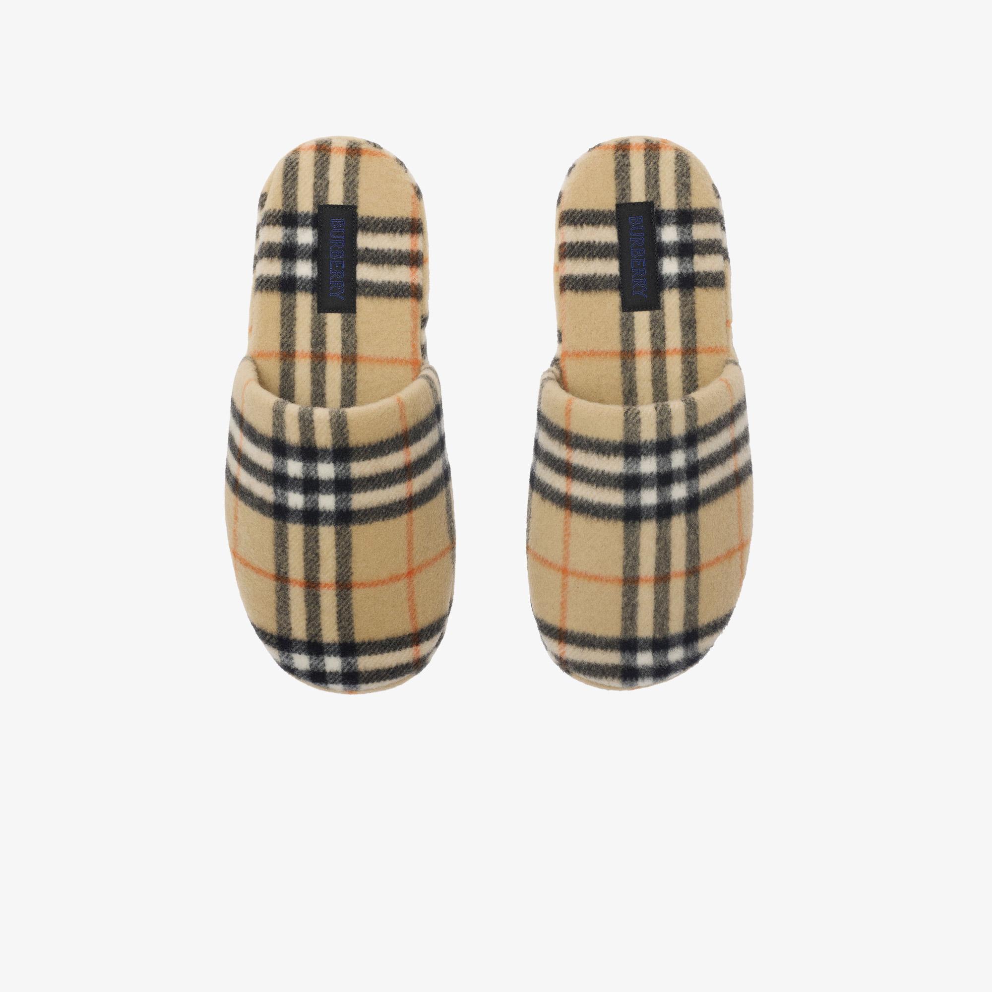 Burberry Quılt Check Kadın Bej Terlik