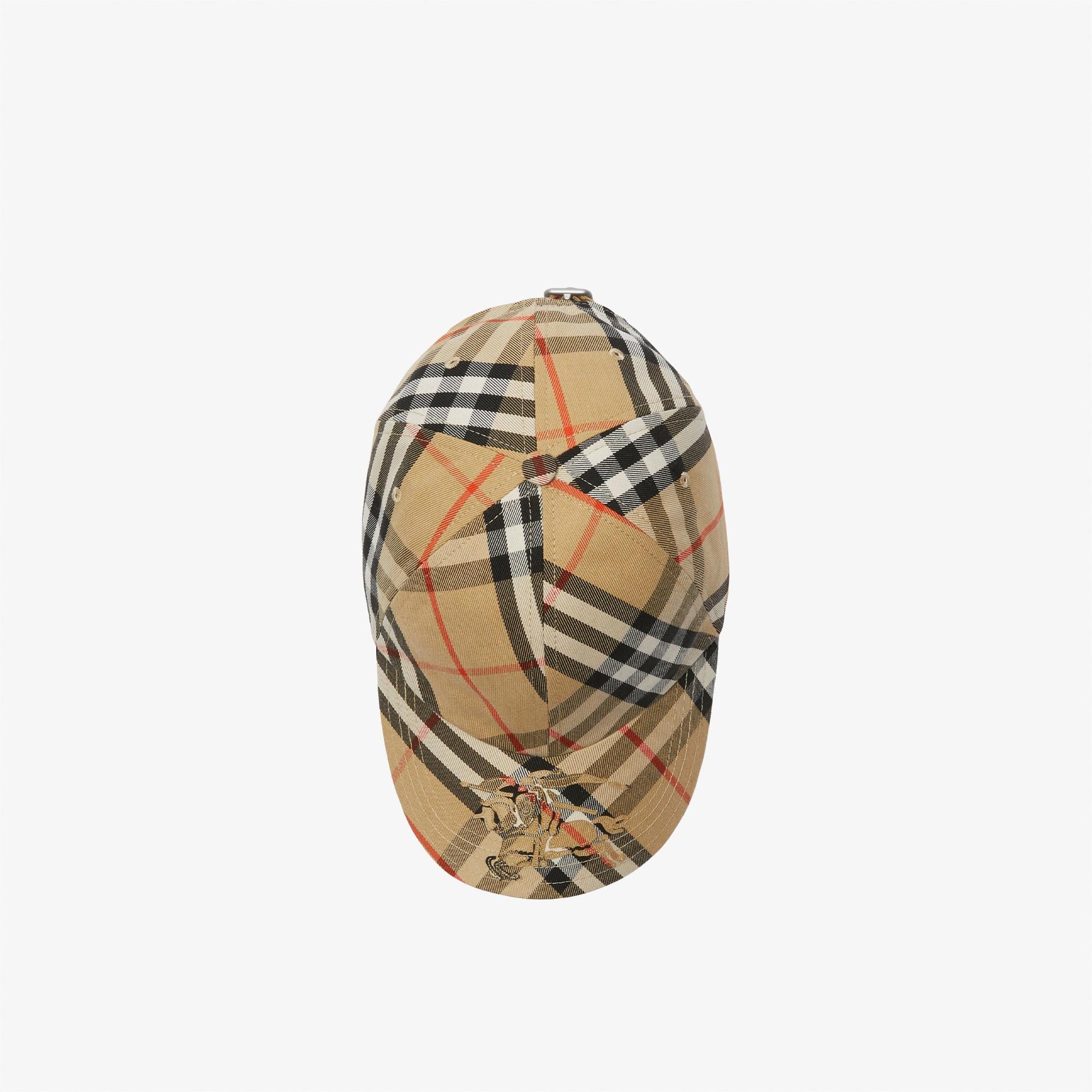 Burberry Check Pamuklu Blend Baseball Erkek Bej Şapka