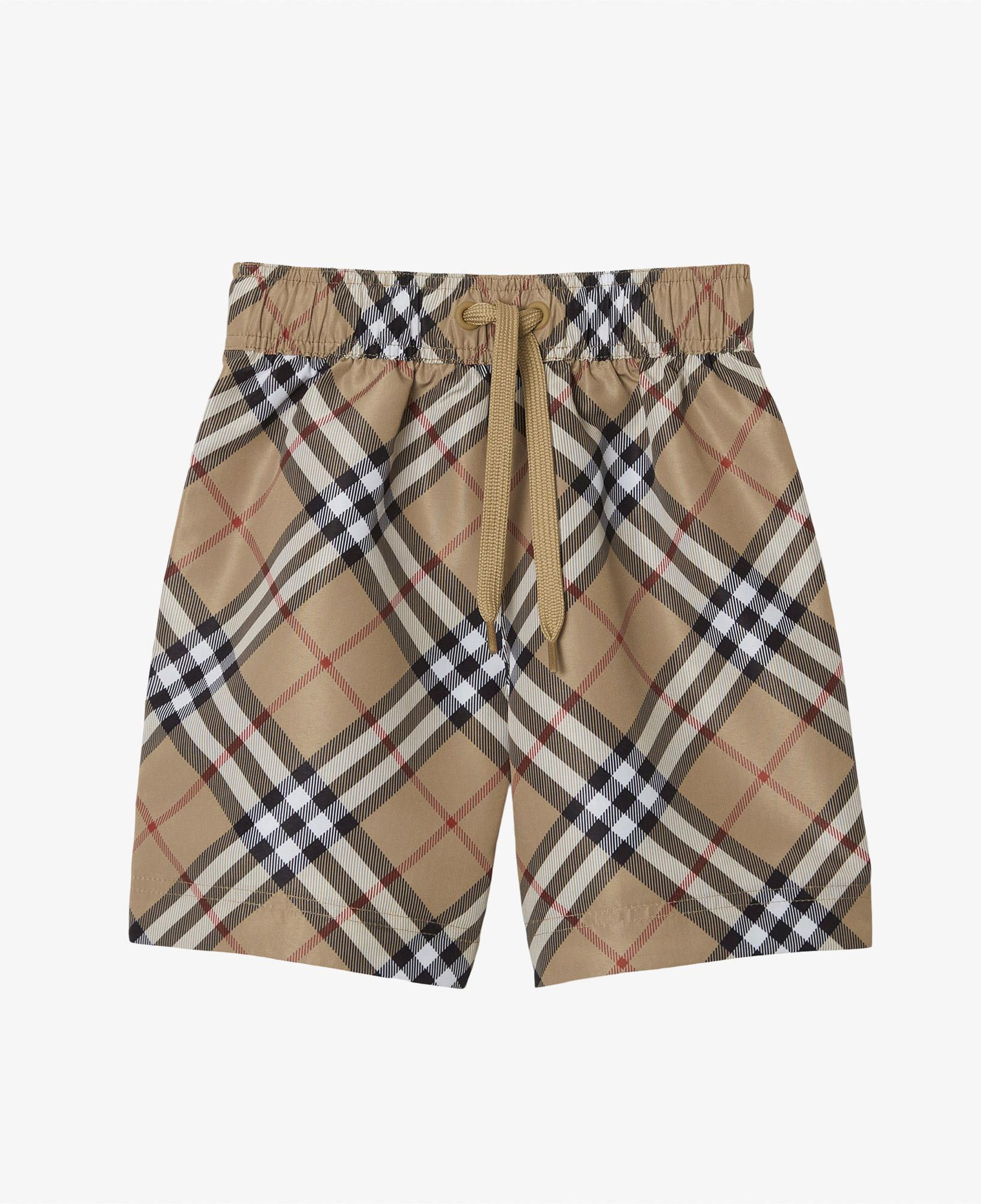 Burberry Check Çocuk Bej Deniz Şortu