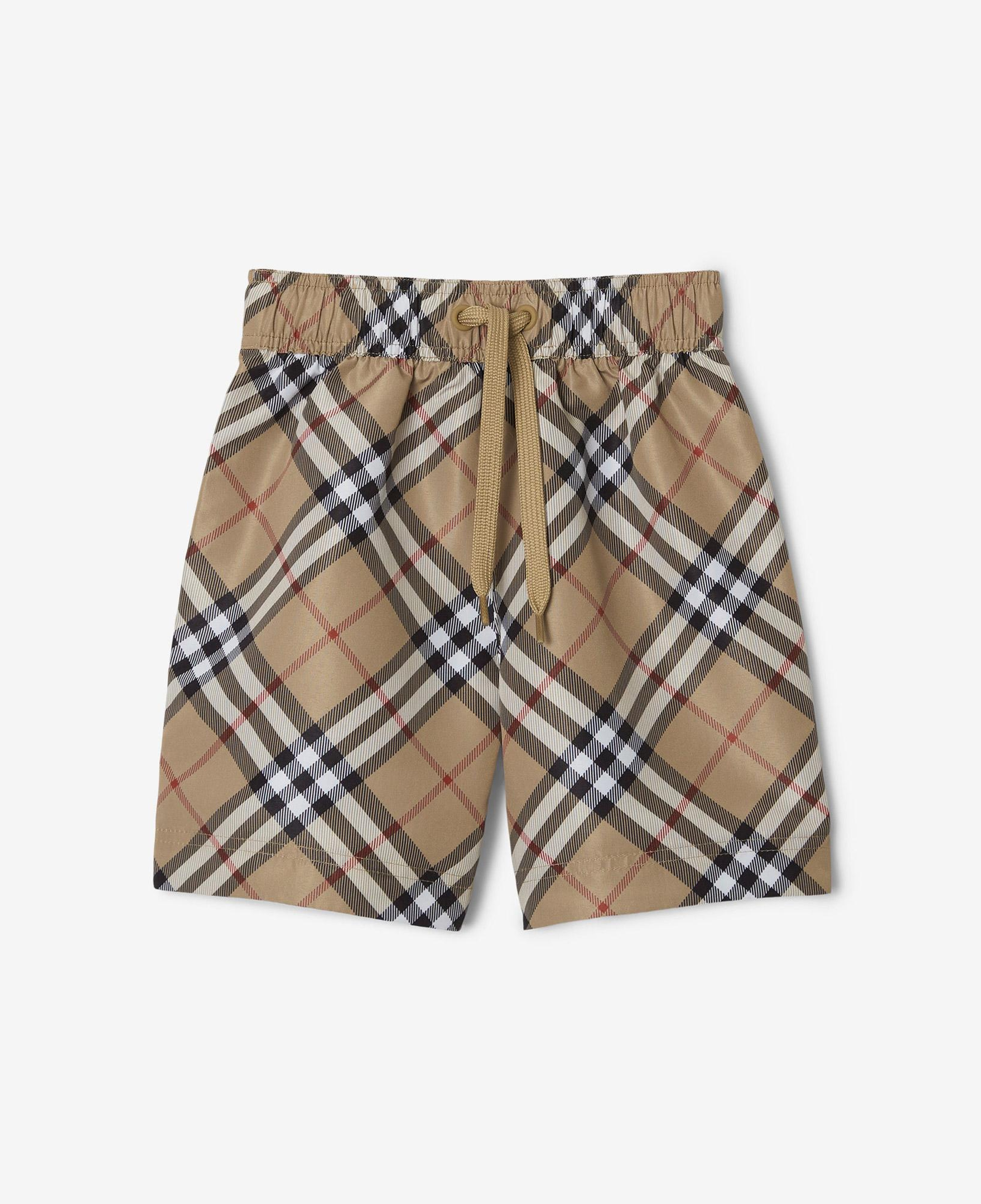 Burberry Check Çocuk Bej Deniz Şortu