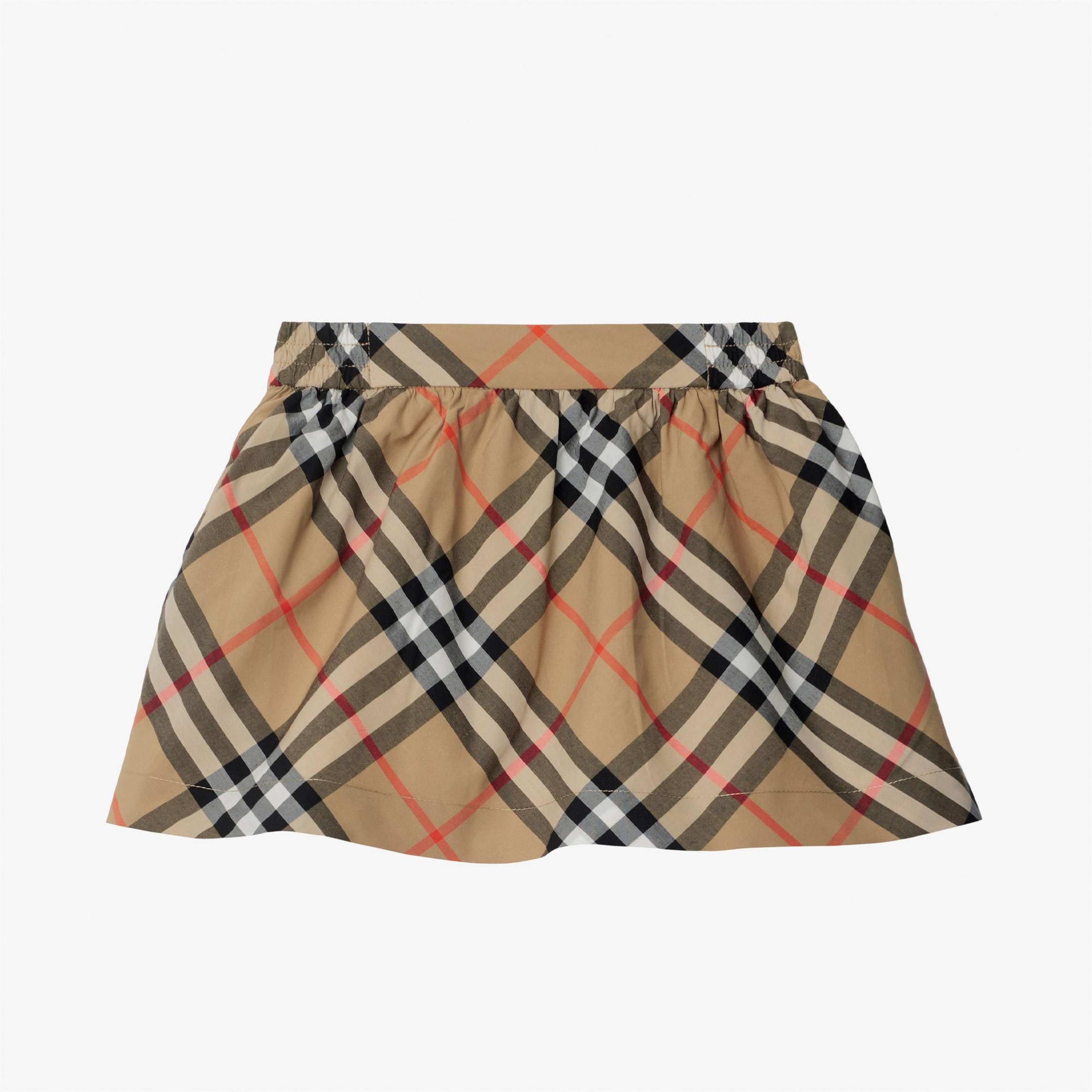 Burberry Check Pamuk Çocuk Bej Etek