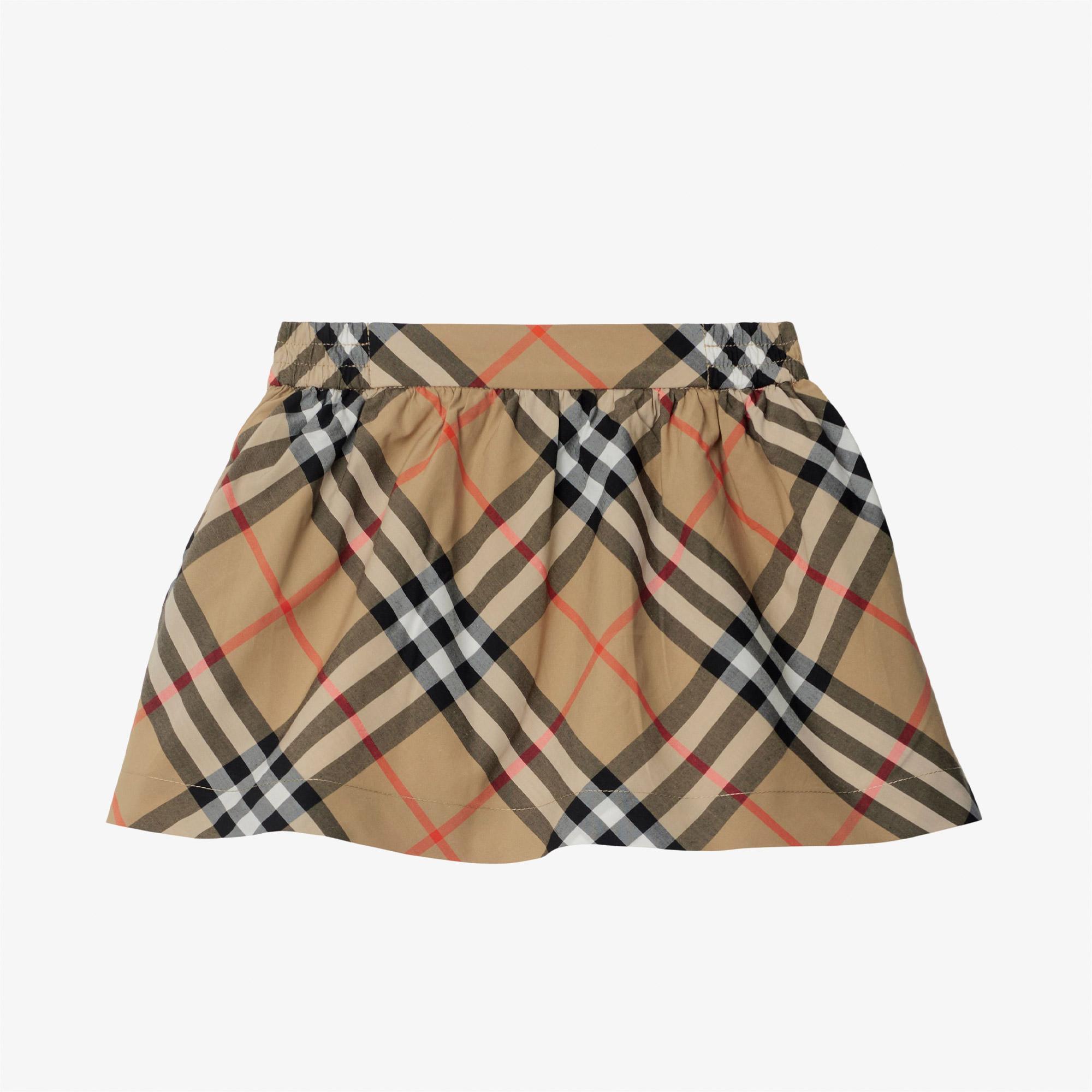 Burberry Check Pamuk Çocuk Bej Etek