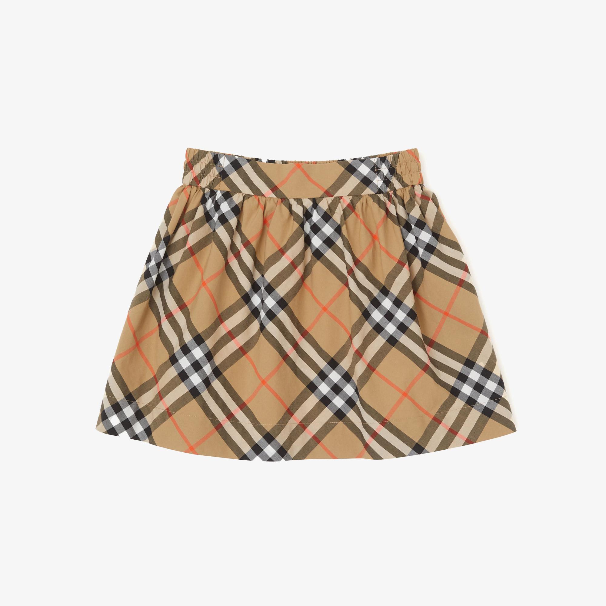 Burberry Check Pamuk Çocuk Bej Etek